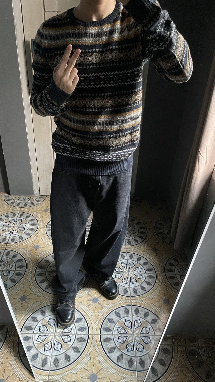 Other Vintage 90's Aesthetic Nordic Knitwear Sweater(Grandpa knit) Size US M / EU 48-50 / 2 - 11 Thumbnail