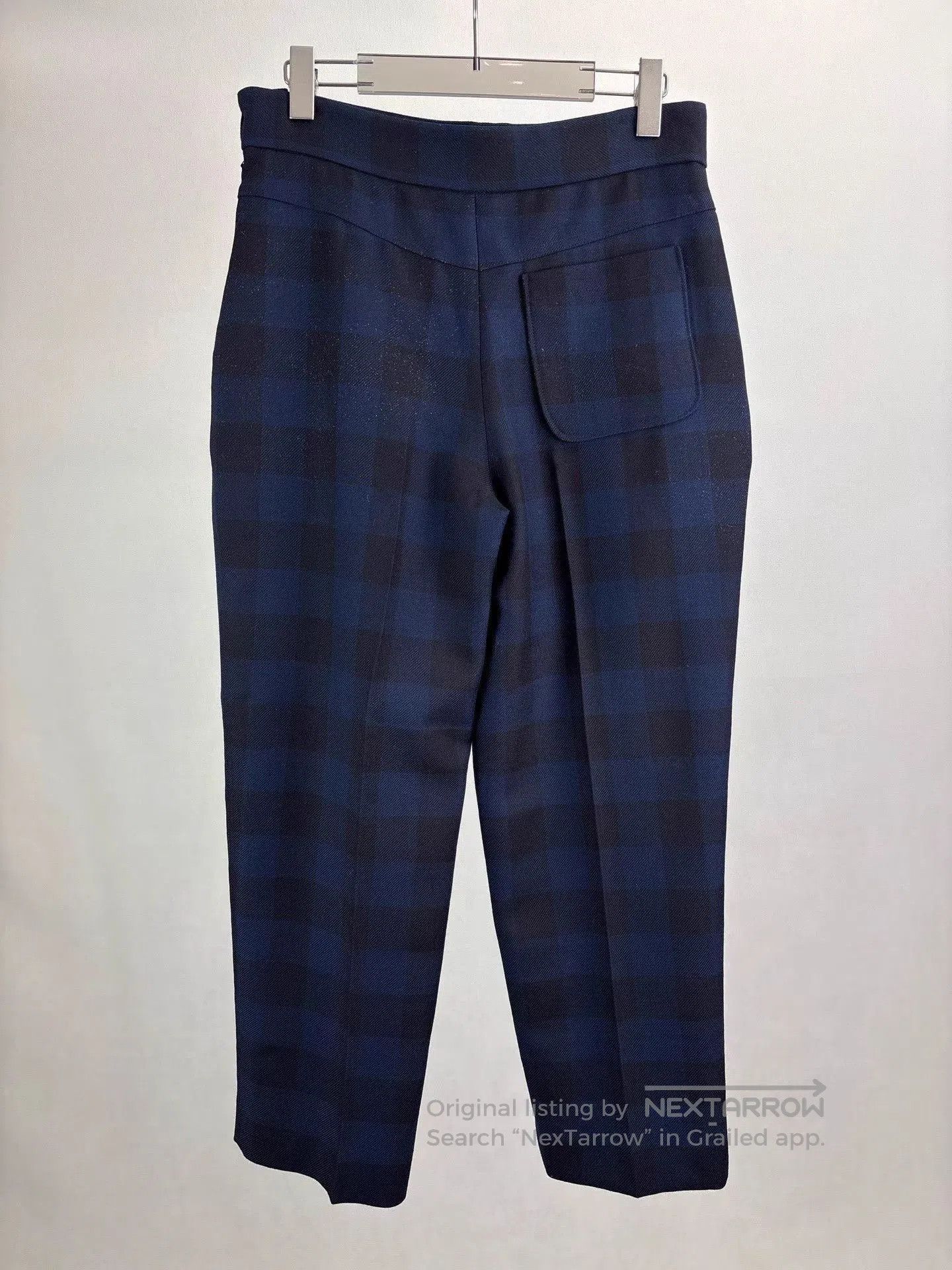 Dior Blue Checkered Cropped Casual Pants. Size US 40 / EU 56 - 2 Thumbnail