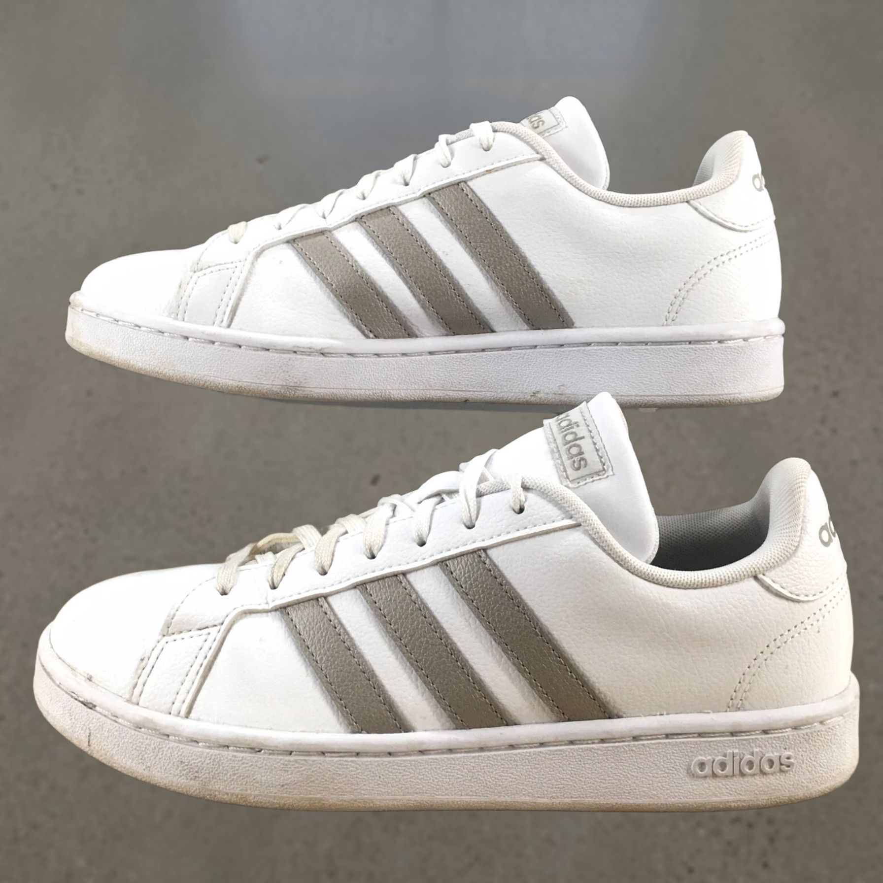 Adidas Adidas Sneaker Men 8.5 White Grand Court Lace Up Round Toe Casual Comfort F36485 Size US 9 / EU 42 - 1 Thumbnail