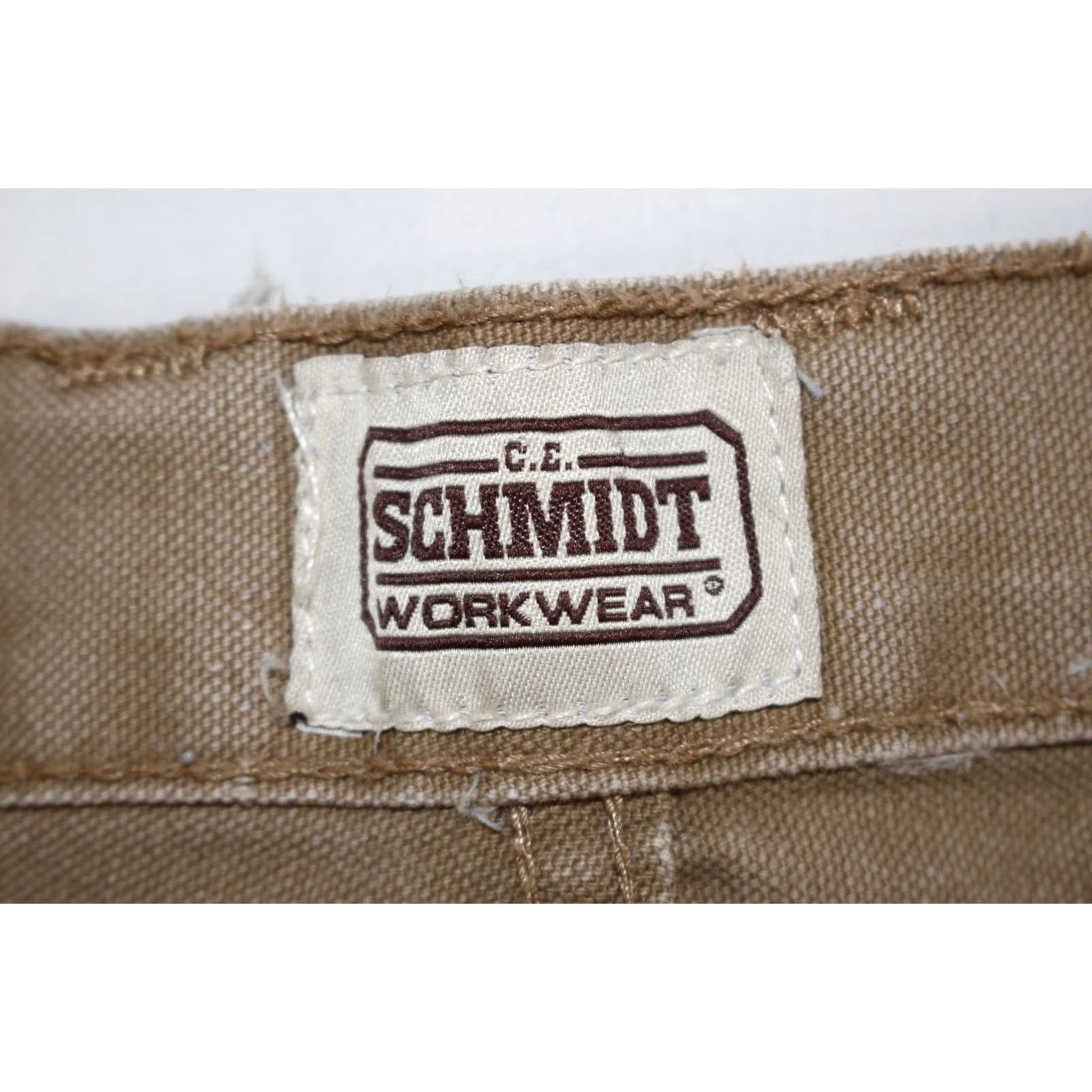 Vintage C.E. Schmidt Pants Men's 44x30 Canvas Carpenter Relaxed Brown Size US 44 / EU 60 - 6 Thumbnail