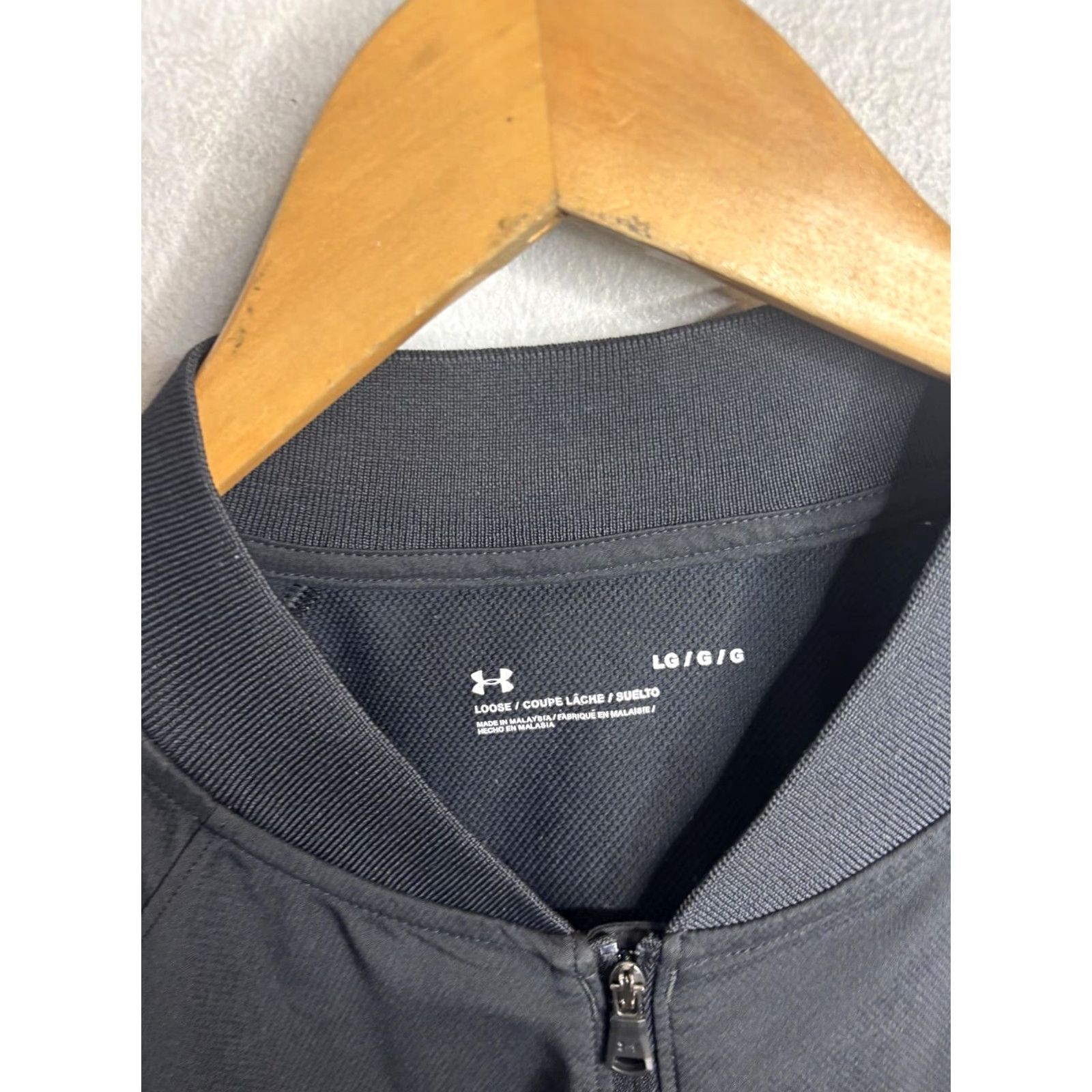 Under Armour Under Armour Jacket Mens Large Black Full Zip Lightweight Loose Fit Running Gym & Training Basketball Track Jacket Size US L / EU 52-54 / 3 - 7 Thumbnail