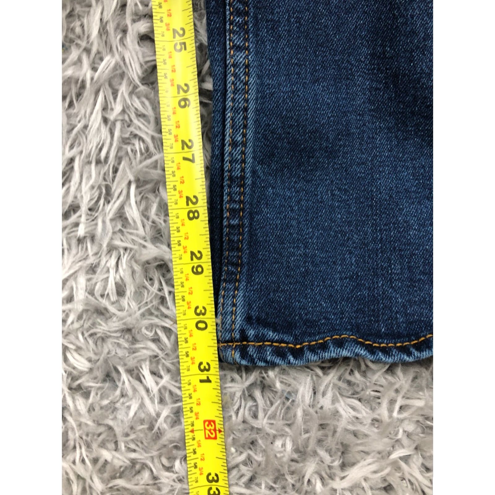Levi's Levi's Signature Relaxed Straight Jeans Mens Size 44x30 Blue Dark Wash Denim 5-Pocket Belt Loops Regular Fit Mid Rise Classic Modern Vintage: No Size US 44 / EU 60 - 3 Thumbnail
