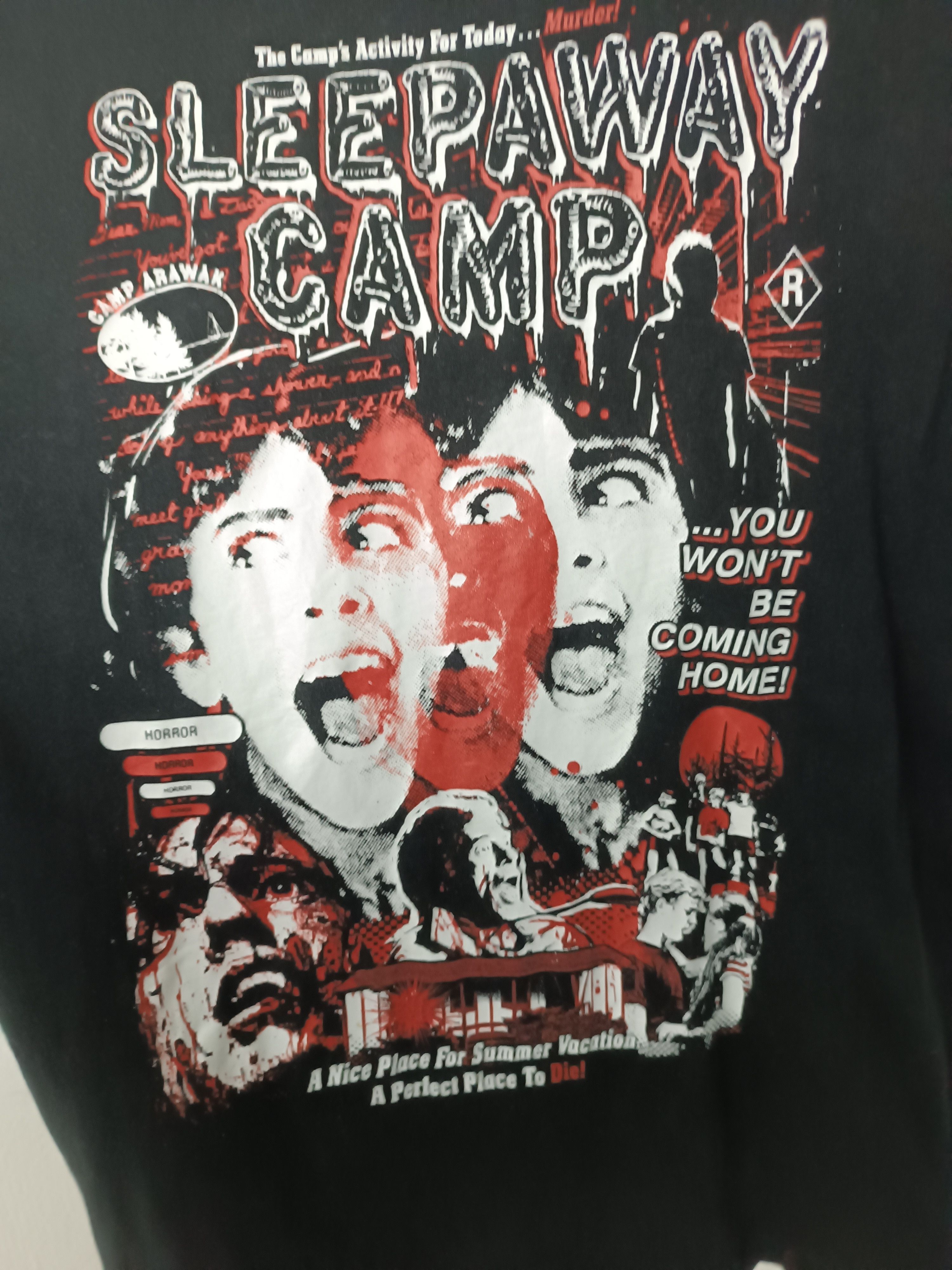Other VINTAGE SLEEPAWAY CAMP 1983 HORROR CRIME MOVIE TEE SLASHER Size US M / EU 48-50 / 2 - 10 Thumbnail