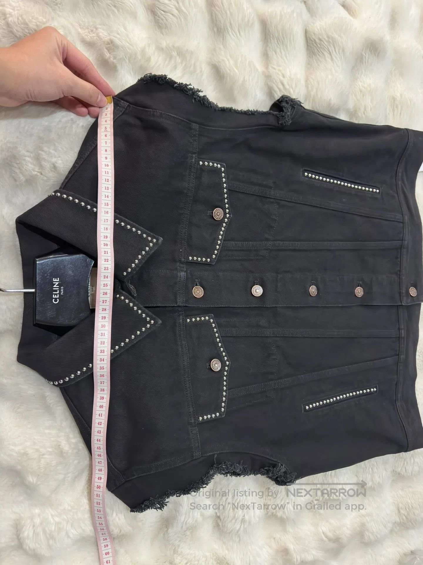Celine CELINE Studded Heavy Duty Denim Vest| Size US XS / EU 42 / 0 - 7 Thumbnail