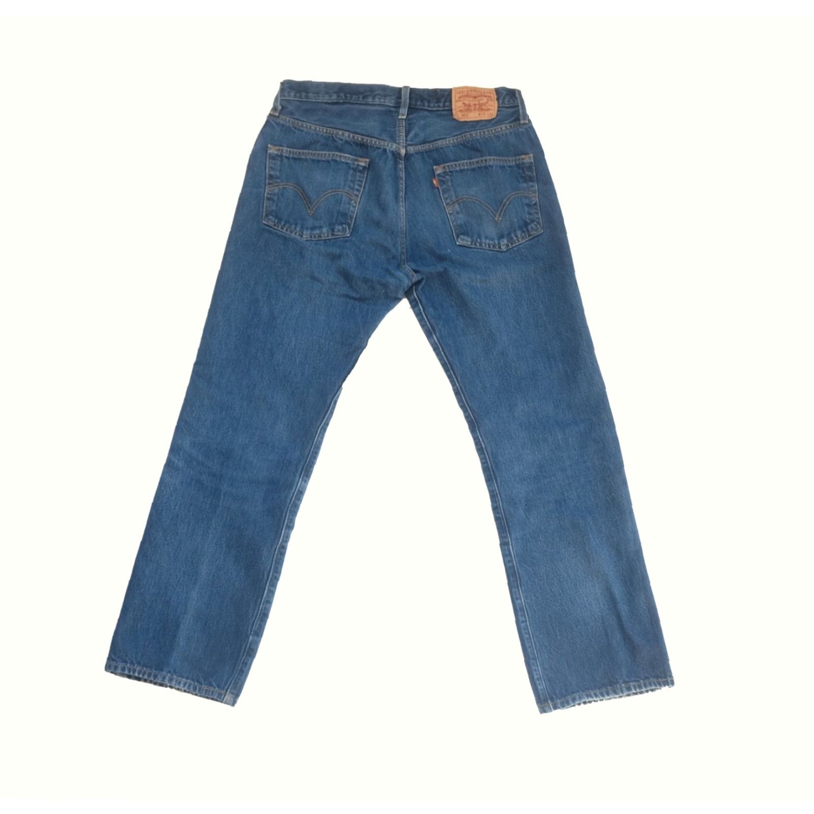 Denime VINTAGE Levis Strauss 501 Button Fly Jeans Denim Blue 2007 Mens SZ 36 x 32 Regular Straight 5-Pocket USA Y2K Jeans Size US 36 / EU 52 - 3 Thumbnail