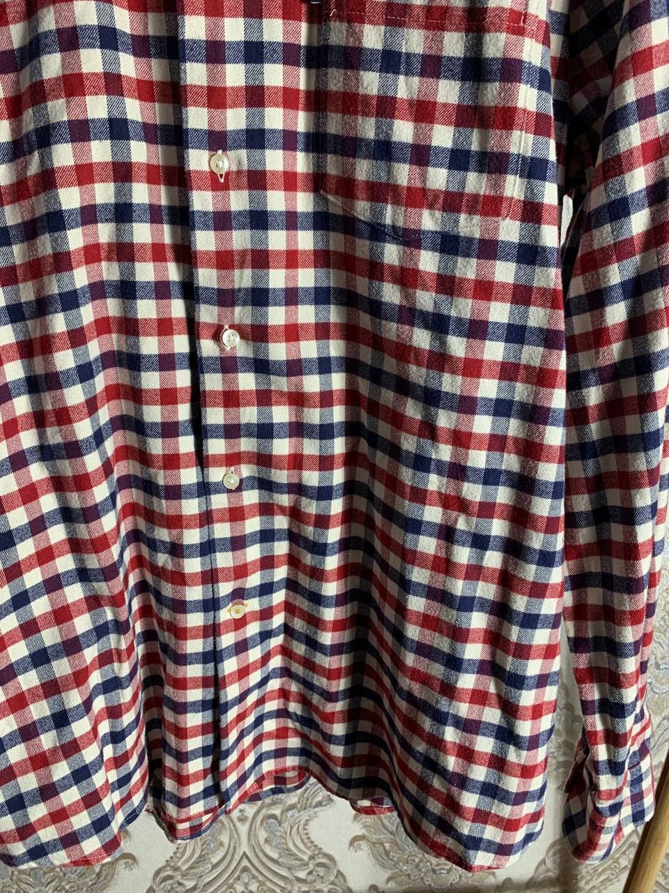 Barbour × Vintage VERY RARE BARBOUR OXFORD STAPLETION MOSS SHIRT ENGLAND STYLE Size US L / EU 52-54 / 3 - 5 Thumbnail
