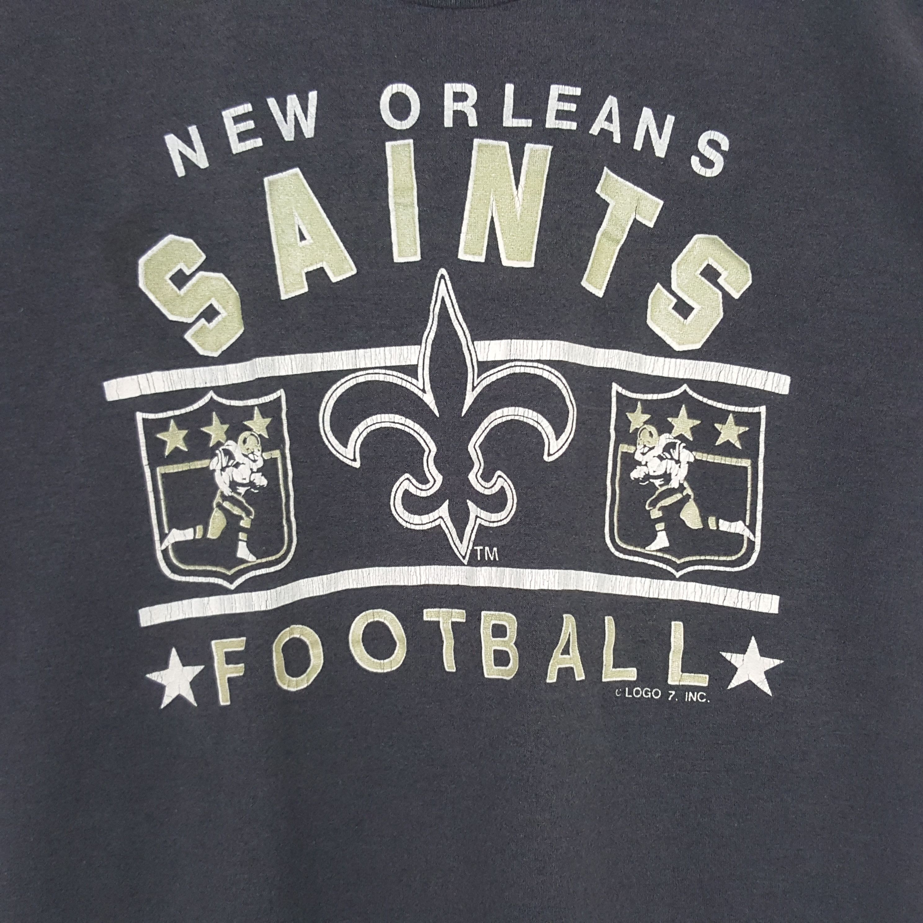 Logo 7 × NFL × Vintage Vintage New Orleans Saints American Football Team Tshirt Size US S / EU 44-46 / 1 - 2 Thumbnail