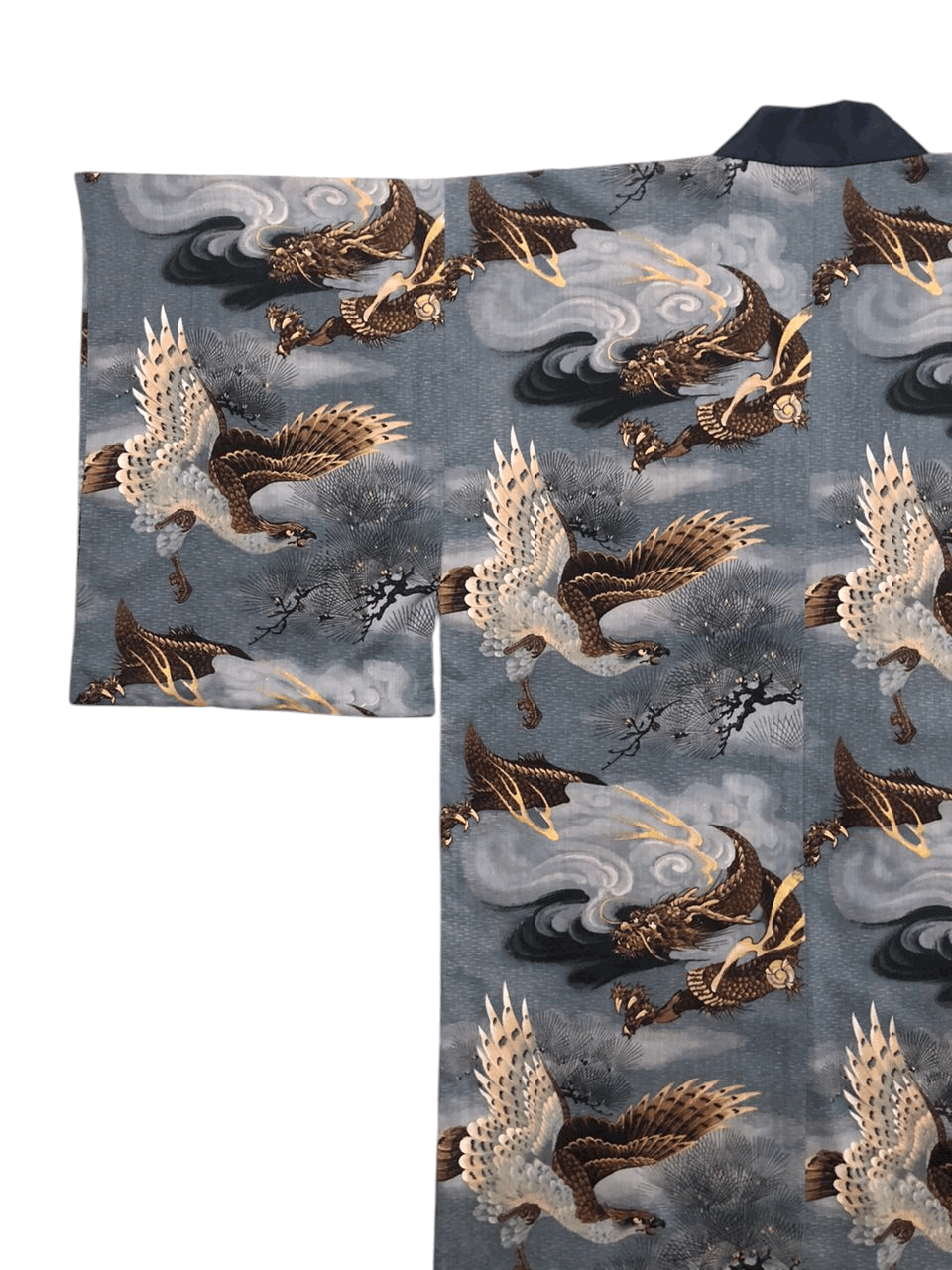 Japanese Brand Vintage Long Kimono Cardigan Dragon Fight With Bird Size US M / EU 48-50 / 2 - 8 Thumbnail