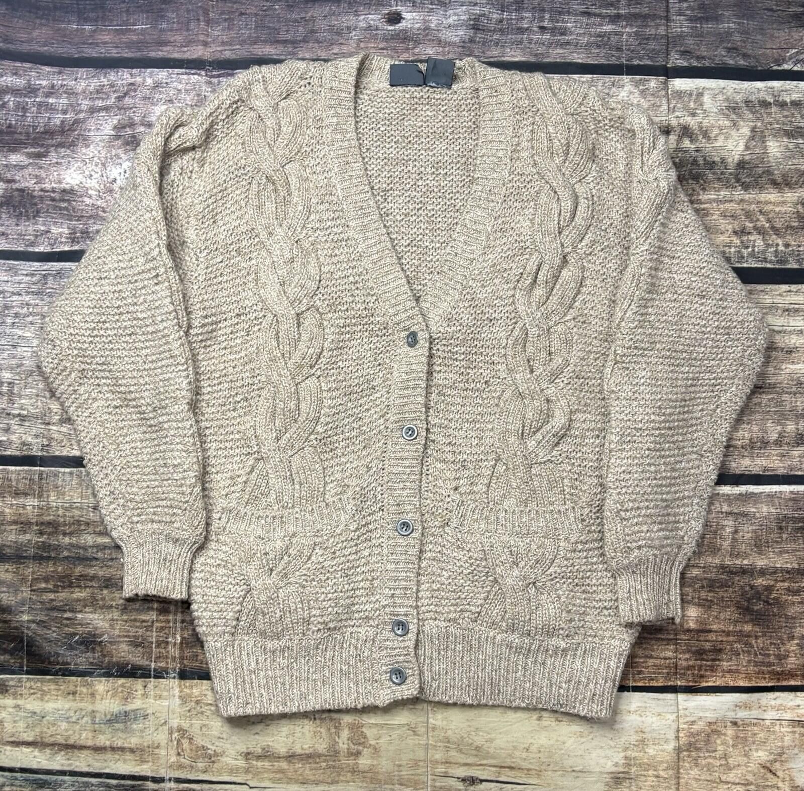 Other VTG Lizwear Cardigan Sweater Womens S Chunky Cable Knit Wool Size S / US 4 / IT 40 - 1 Thumbnail