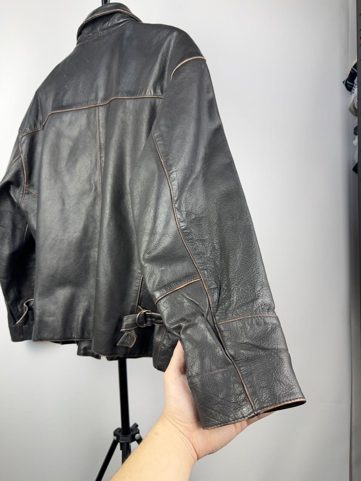 Vintage Rare Vintage Gipsy Real Leather Bikers Jacket Avant Garde Size US M / EU 48-50 / 2 - 12 Thumbnail