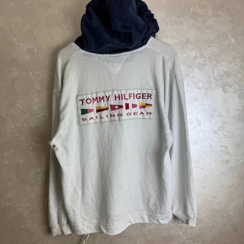 Tommy Hilfiger Tommy Hilfiger Sailing Gear Hoodie Size M Vintage Half Zip Size US M / EU 48-50 / 2 - 1 Thumbnail