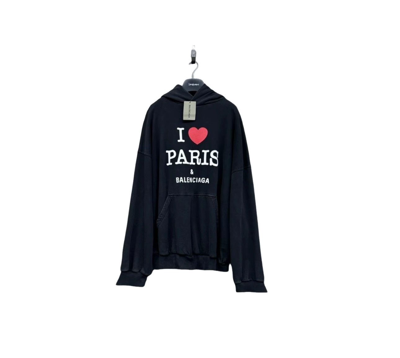 Balenciaga Balenciaga I Love Paris Washed Logo Hoodie Size S Size US S / EU 44-46 / 1 - 1 Thumbnail