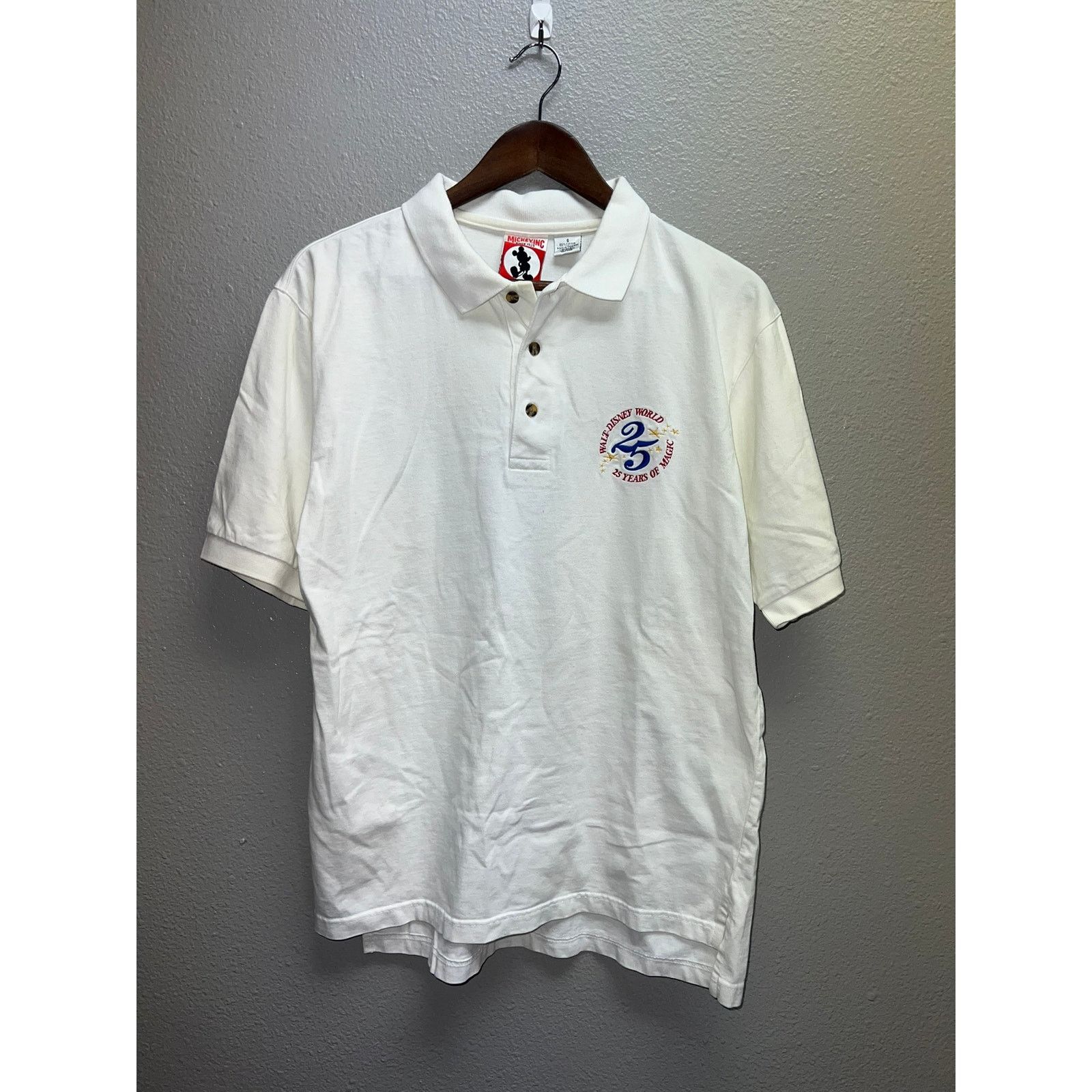 Vintage Vintage Walt Disney World Polo Shirt 25 Years Mickey Small Size US S / EU 44-46 / 1 - 1 Thumbnail