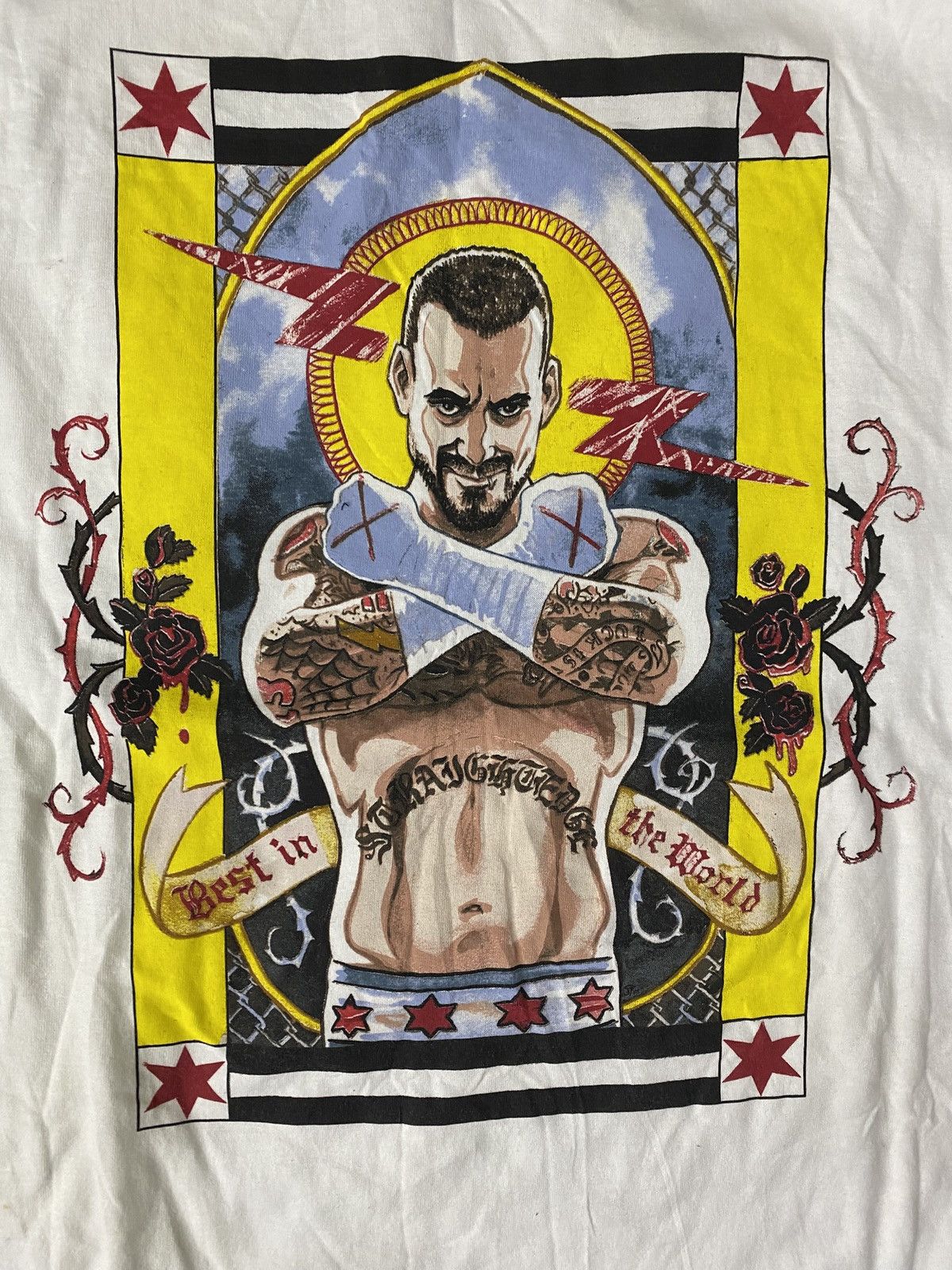 WWE CM PUNK SAINT TEE. Size US XXL / EU 58 / 5 - 8 Thumbnail