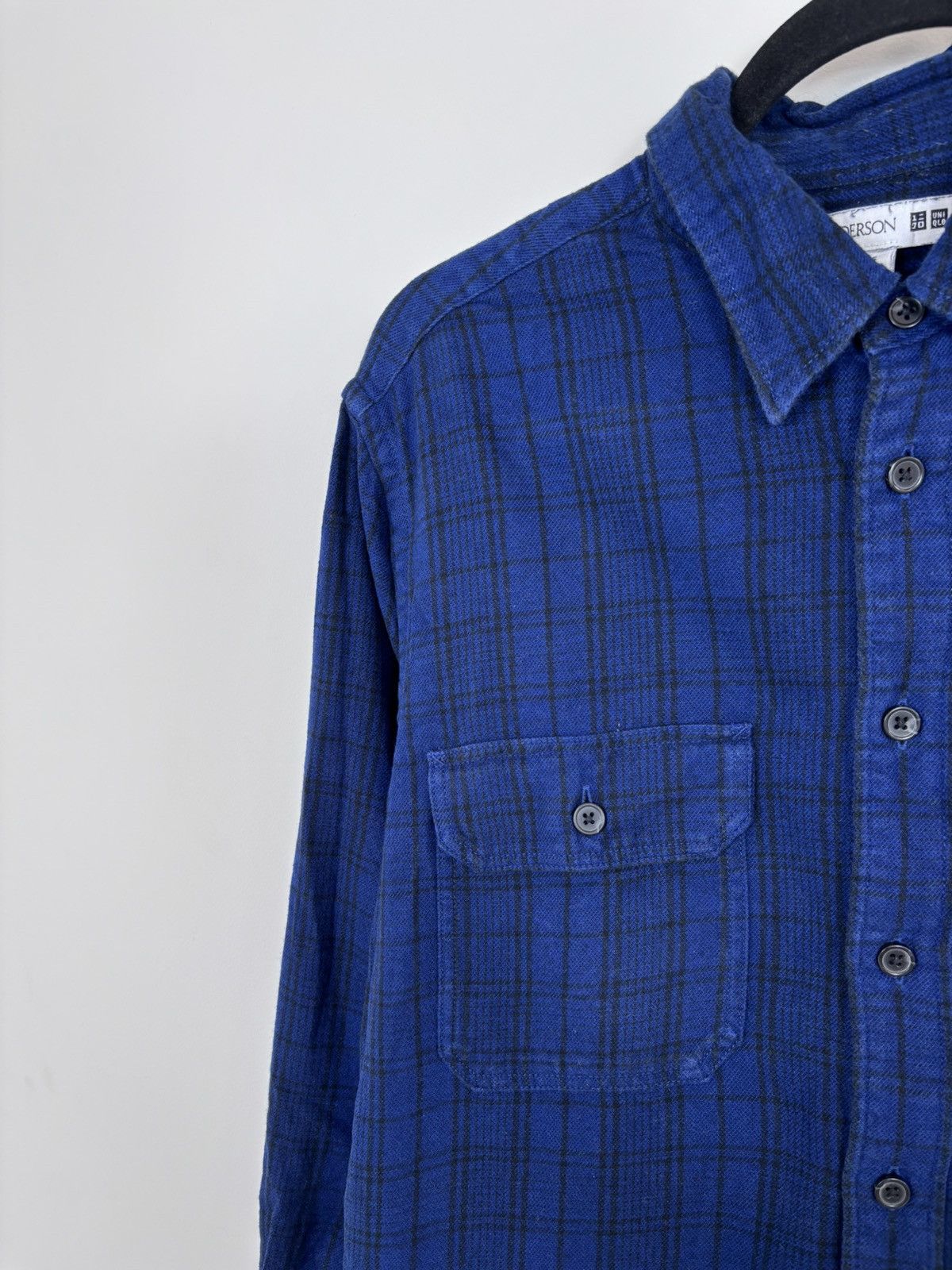 JW Anderson × Uniqlo JW Anderson X Uniqlo Men’s Blue Checkered Flannel Shirt Size US S / EU 44-46 / 1 - 5 Thumbnail
