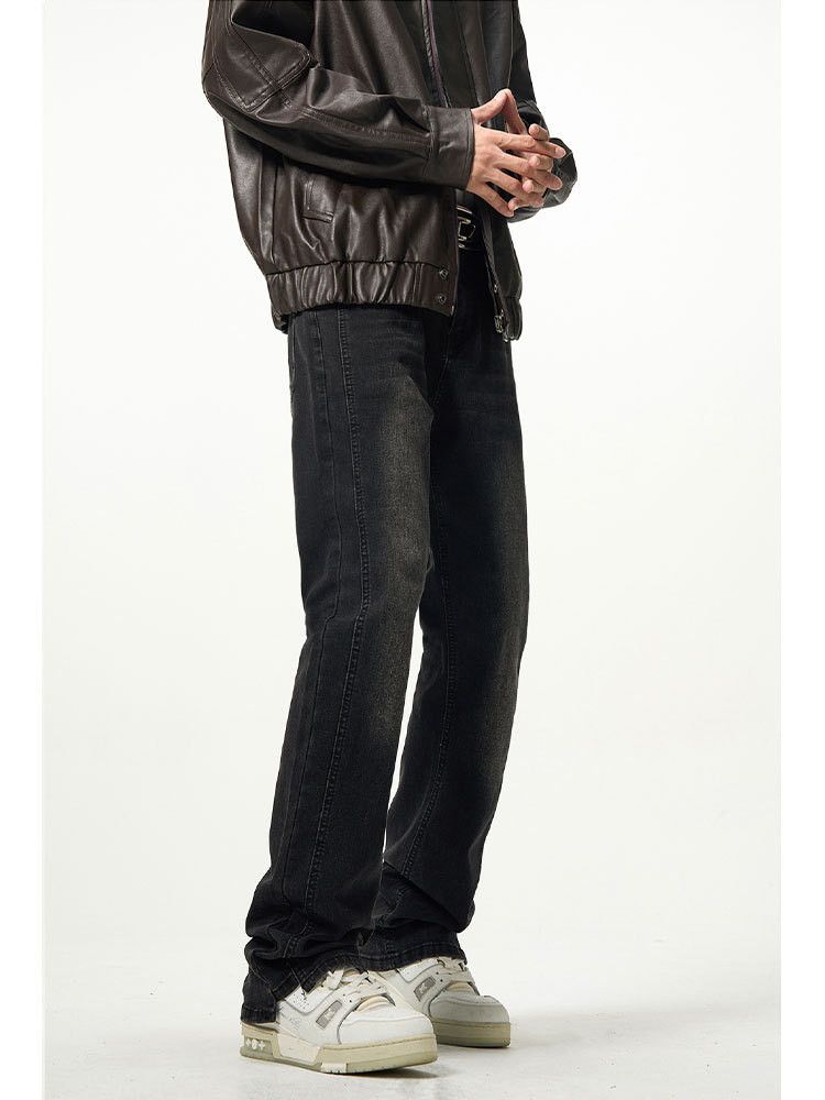 Japanese Brand × Jean Washed straight retro cleanfit flared jeans for men Size US 32 / EU 48 - 6 Thumbnail