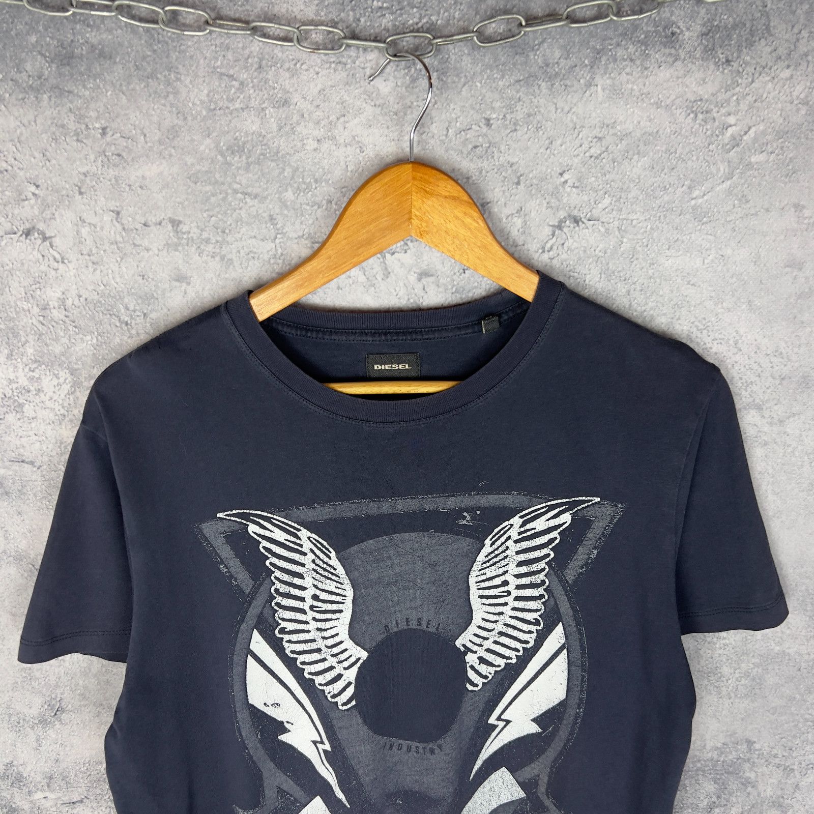 Diesel Diesel Tee Men's Size M Blue Cotton Short Sleeve ` Size US M / EU 48-50 / 2 - 2 Thumbnail