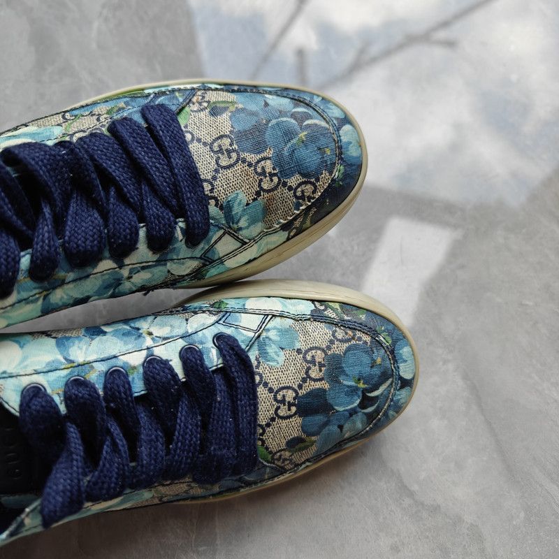 Gucci Gucci Blue Floral Casual Sneakers - Size US 9 / EU 42 - 6 Thumbnail