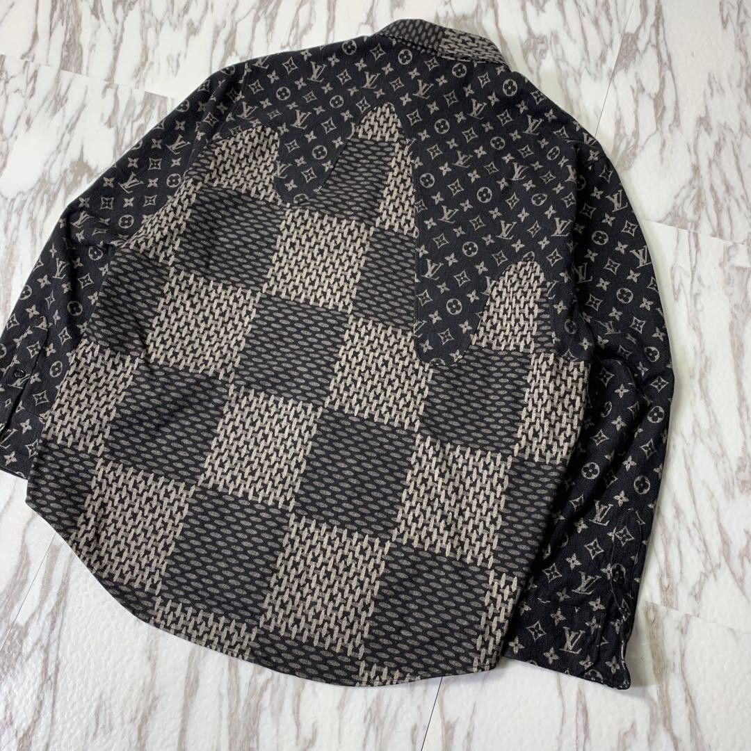 Louis Vuitton × Nigo LOUIS VUITTON x NIGO Monogram Flannel Shirt Black L Size US L / EU 52-54 / 3 - 13 Thumbnail