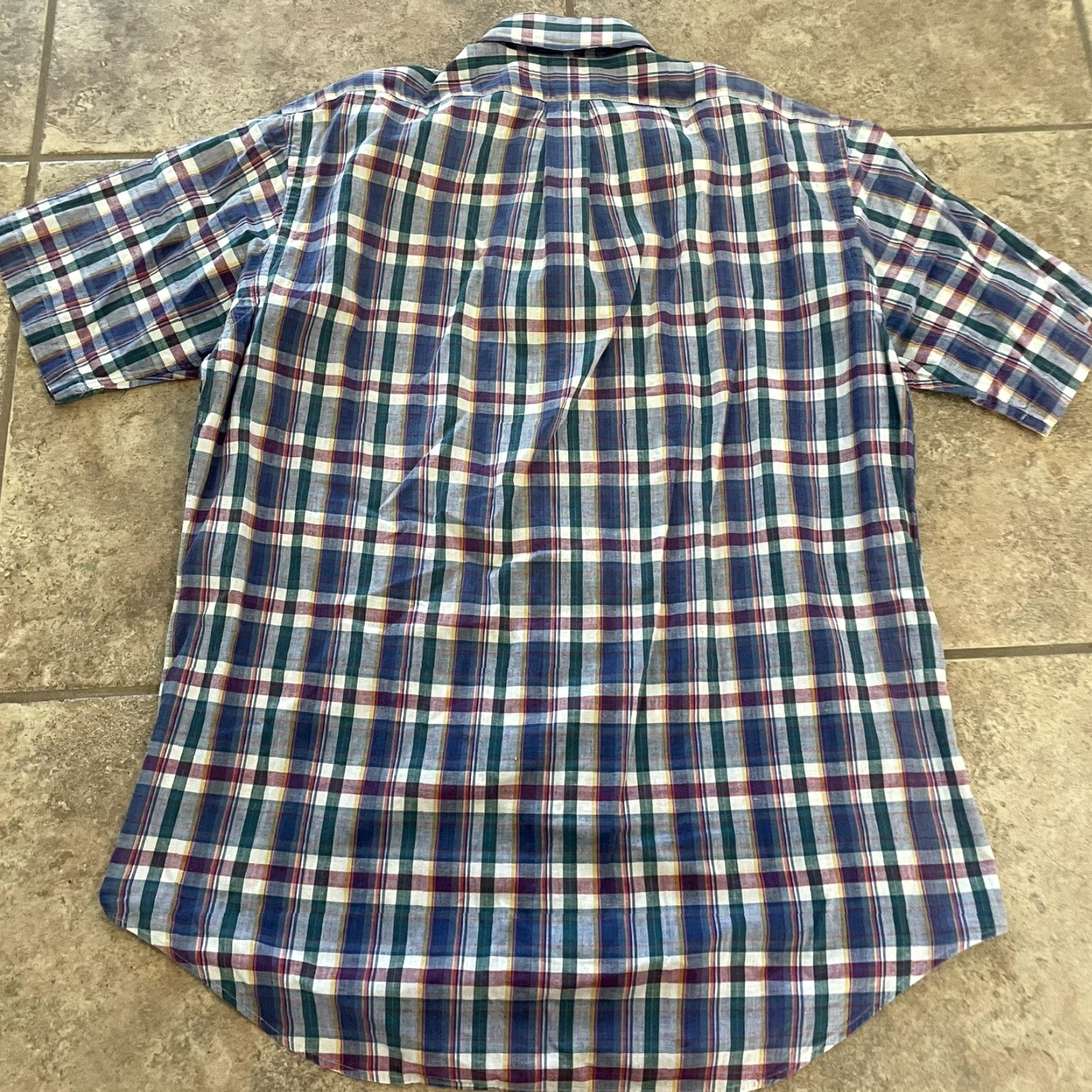 Ralph Lauren Ralph Lauren Plaid Button-Down Shirt Mens Size M Multicolor 100% Cotton Button-Up Short Sleeve Size US M / EU 48-50 / 2 - 5 Thumbnail
