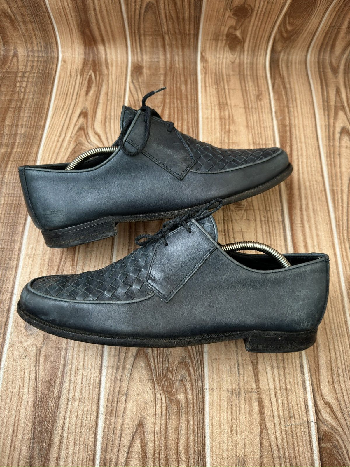 Bottega Veneta Bottega Veneta Intrecciato Weave Leather Derby Size US 10 / EU 43 - 16 Thumbnail