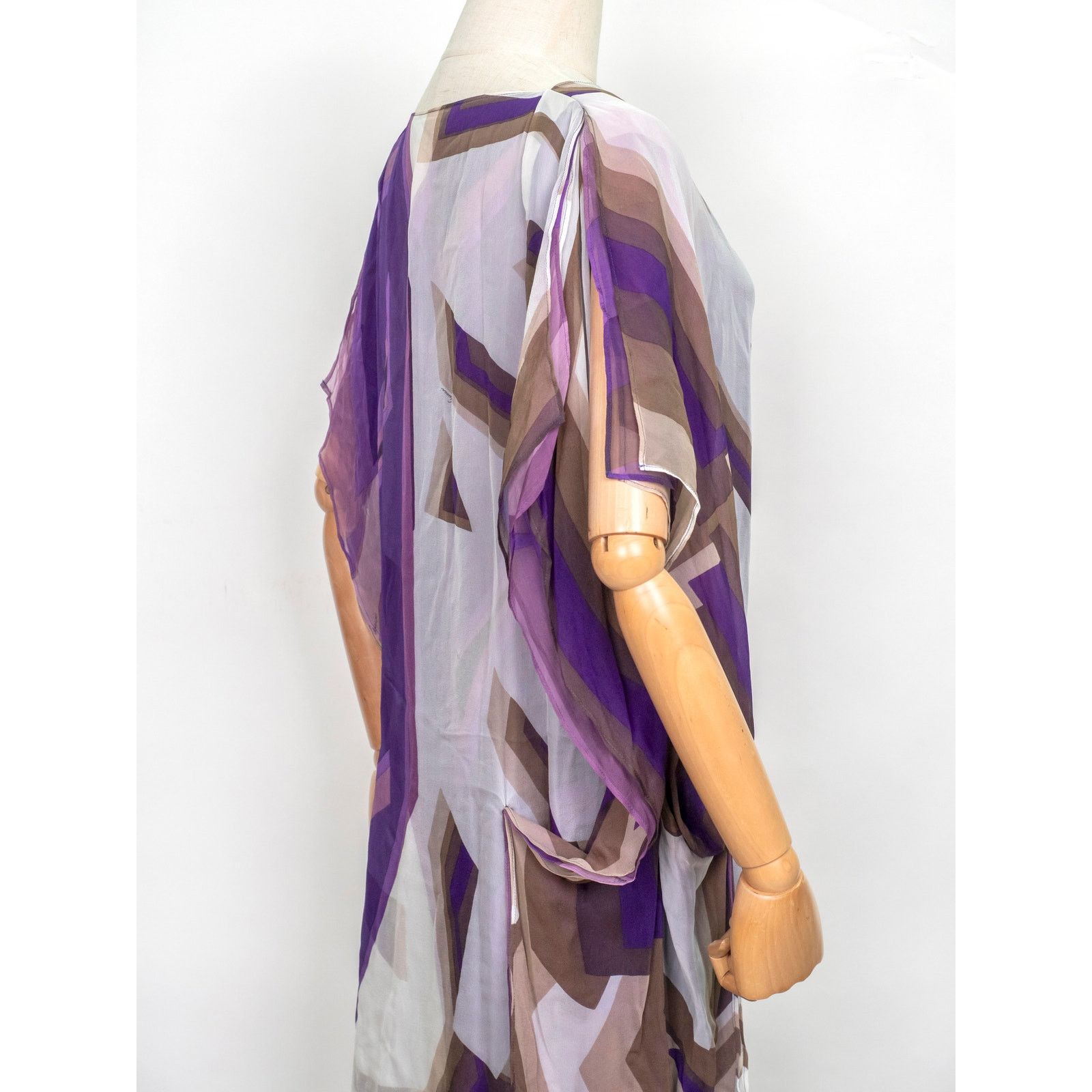 Gucci Gucci Purple Graphic Print Silk Dress Size S / US 4 / IT 40 - 5 Thumbnail