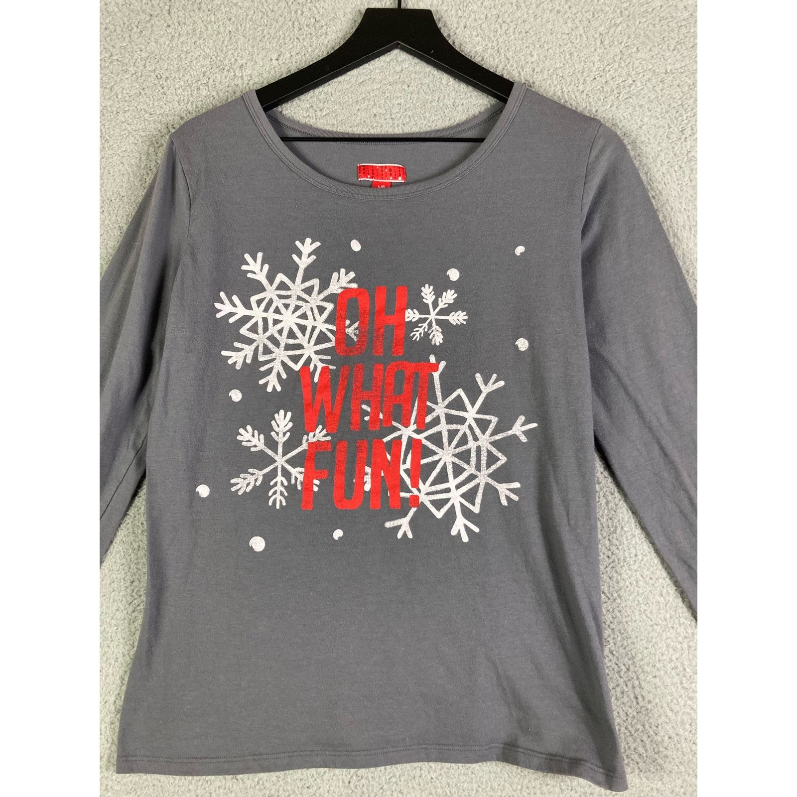 Other Christmas Pajama Shirt Women's Sleep Top Size Large Grey Size L / US 10 / IT 46 - 5 Thumbnail