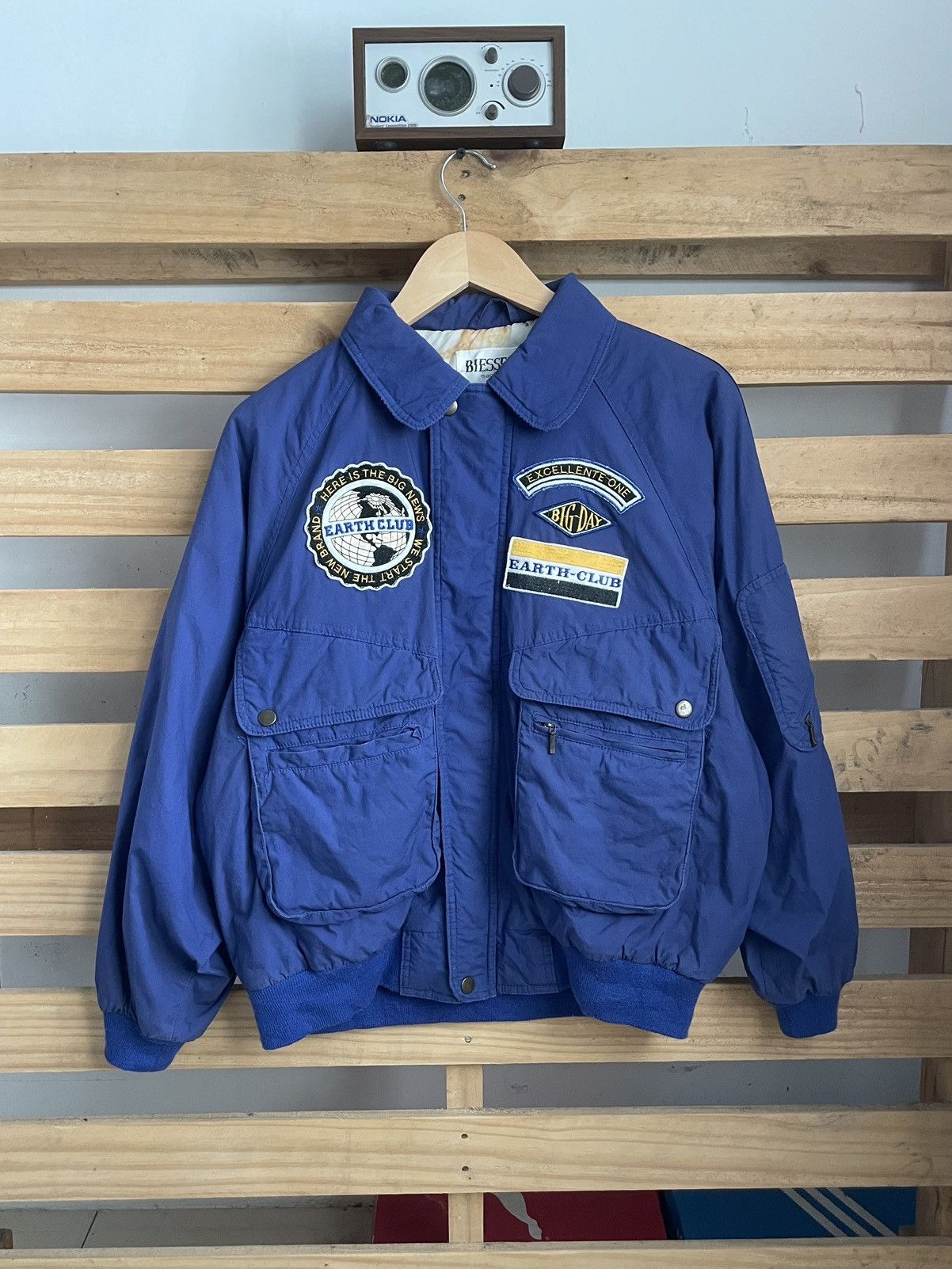 Biesseci Magliero X Earth Club Bomber Jacket M Purple