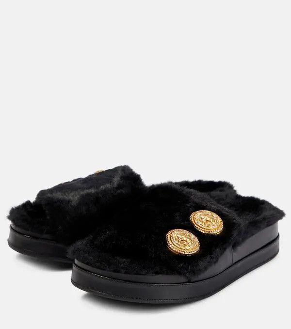 Balmain o1y0625 Slippers in Black Size US 8 / IT 38 - 2 Thumbnail