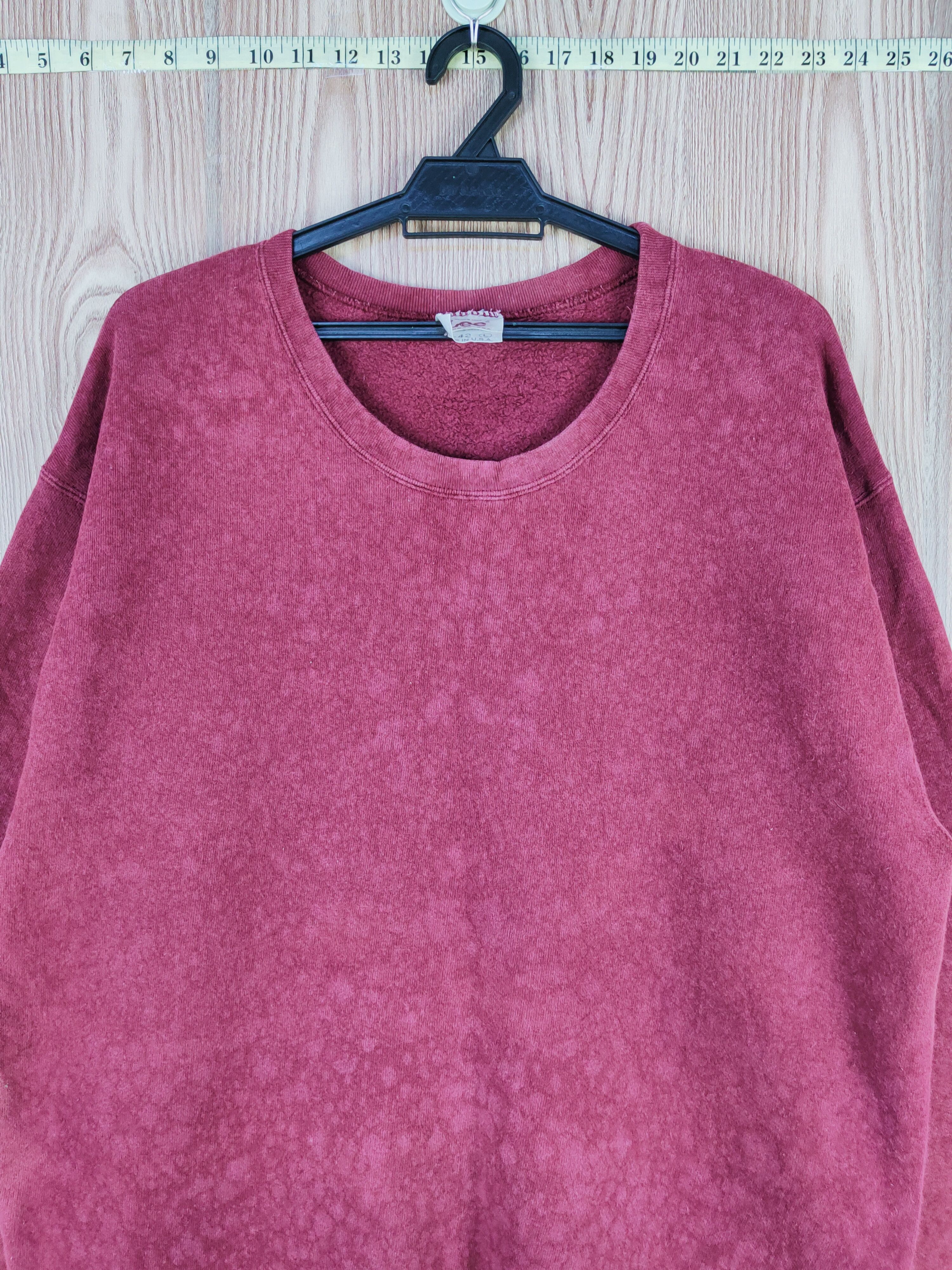 Lee × Vintage Vintage 💥 Rare 🔥Lee Maroon Faded Sweatshirts Size US L / EU 52-54 / 3 - 2 Thumbnail