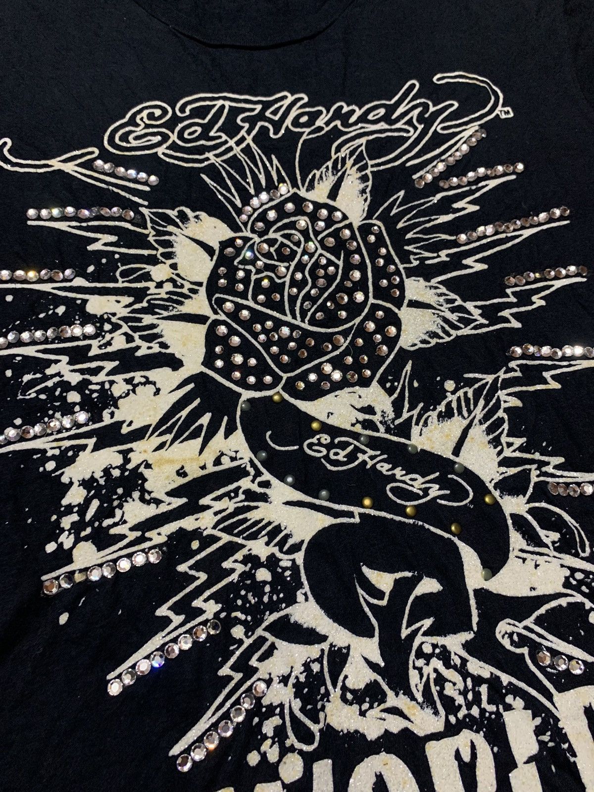Ed Hardy Ed Hardy Audiger Swarovski Tshirt Size US L / EU 52-54 / 3 - 3 Thumbnail