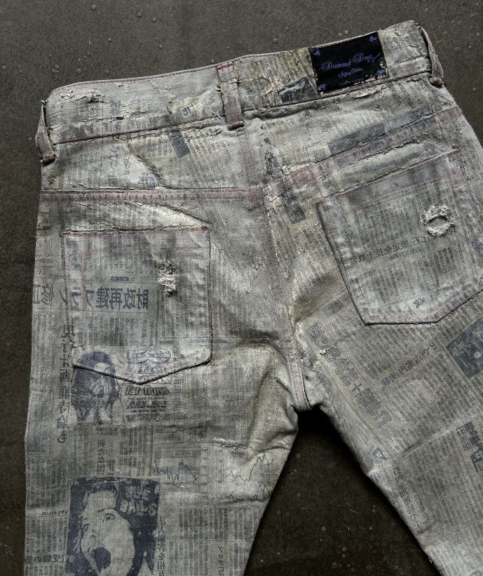 Other Diamond Dogs Waxed Newspaper-Coated Denim Pants Size US 37 - 2 Thumbnail