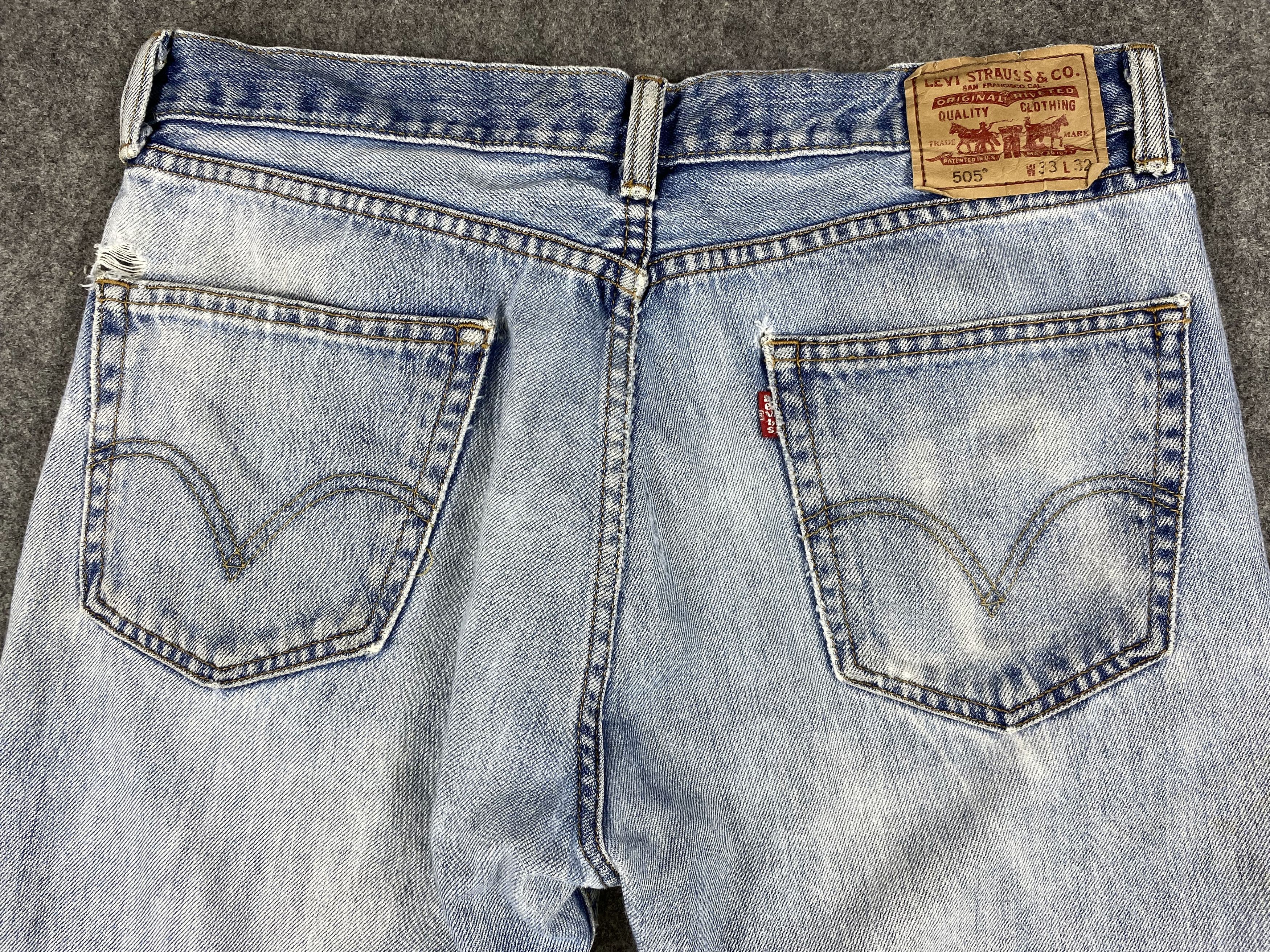 Japanese Brand Light Wash Vintage Levi's 505 Jeans 34x32 Denim -JN1211 Size US 34 / EU 50 - 4 Thumbnail