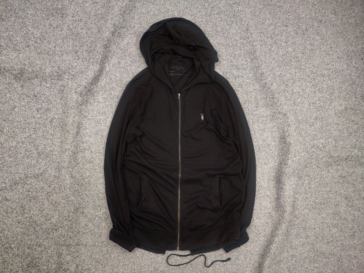 Allsaints Allsaints Spitalfields Vintage Bone L/S Zip up Black Hoodie Size US S / EU 44-46 / 1 - 2 Thumbnail
