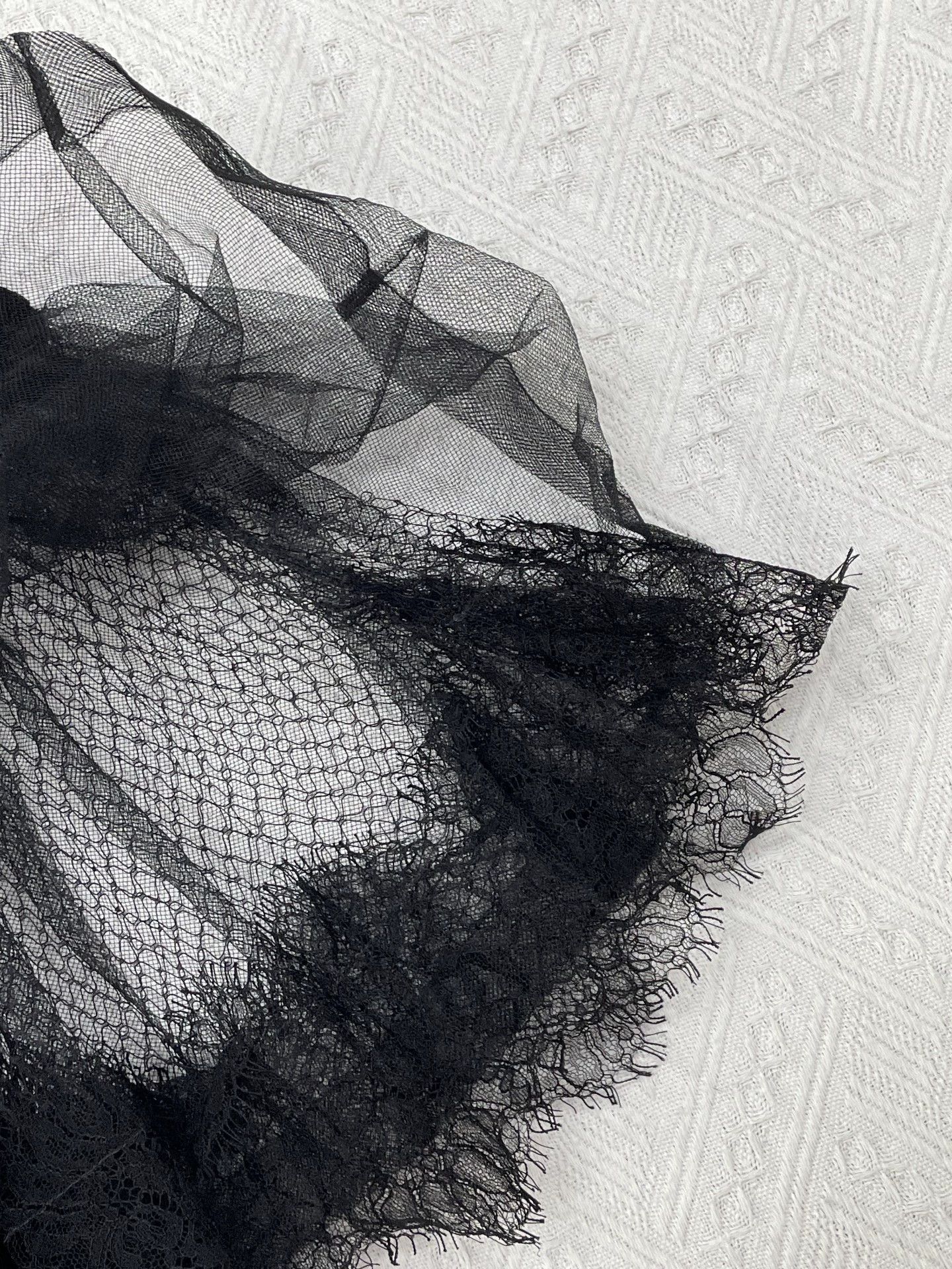 Dior Dior Black Lace Paneled Tulle Puffy Mini Skirt Size 27" / US 4 / IT 40 - 2 Thumbnail