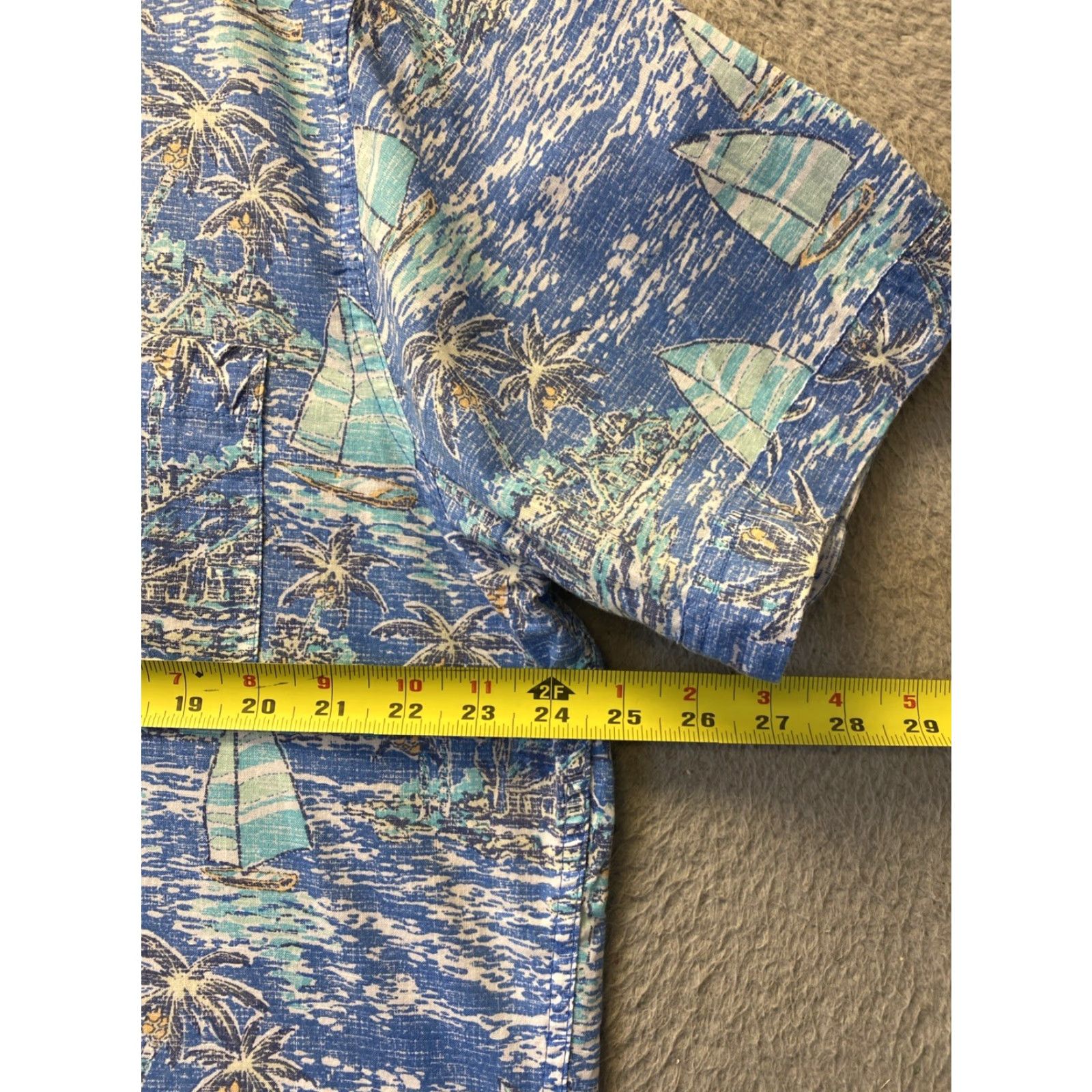 Izod VINTAGE IZOD Saltwater Shirt Men’s XL Blue Casual Short Sleeve Button Down Size US XL / EU 56 / 4 - 3 Thumbnail