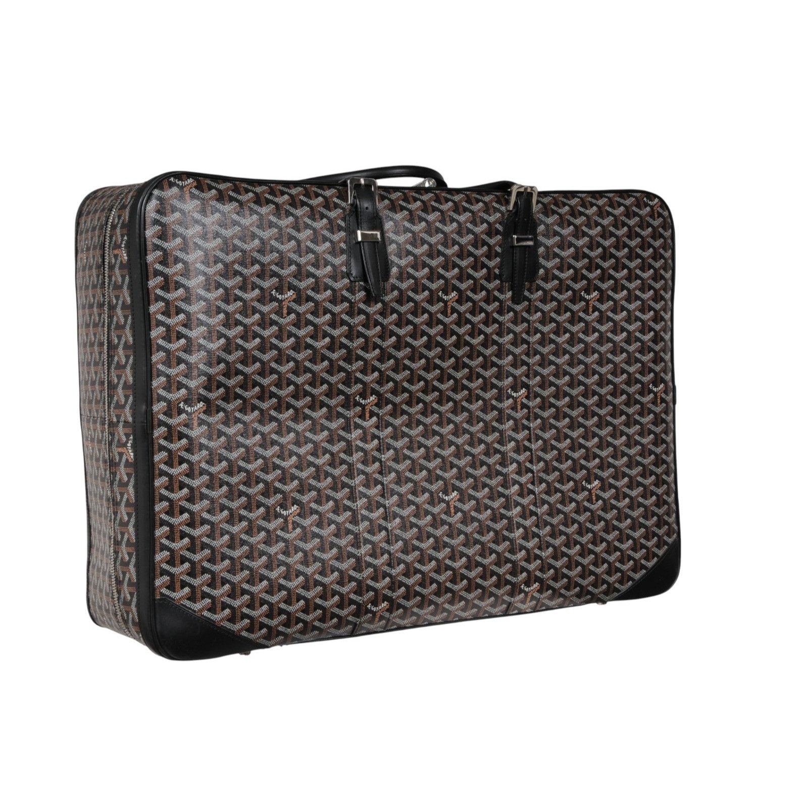 Goyard Black Goyardine Canvas Leather Majordome 60 Travel Size ONE SIZE - 4 Thumbnail