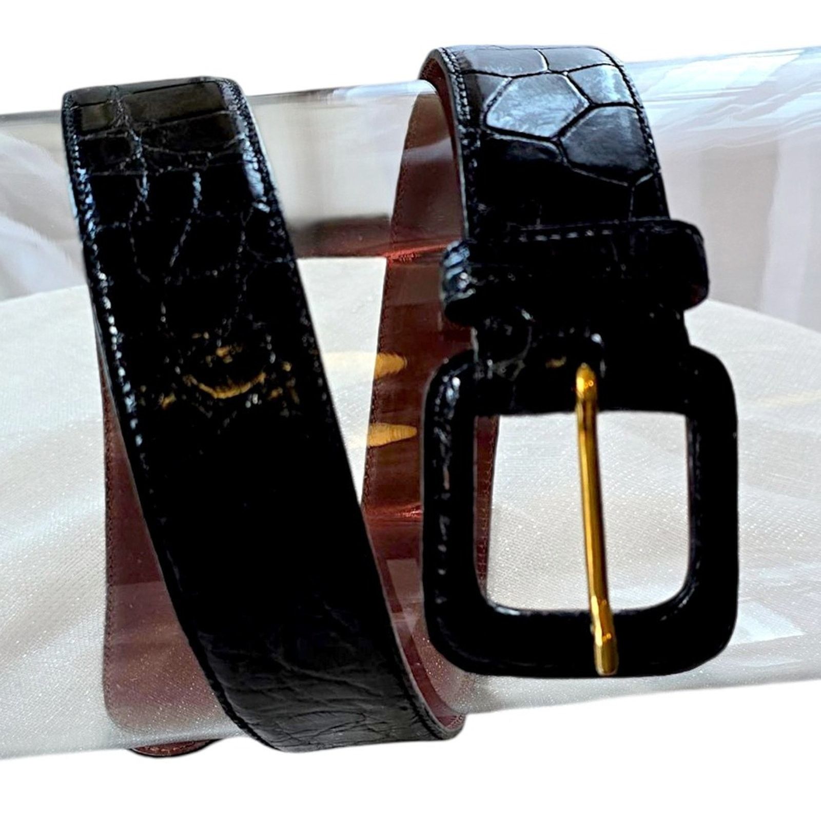 Ralph Lauren Ralph Lauren Genuine American Alligator‎ Leather Belt 30 Size 30 - 3 Thumbnail