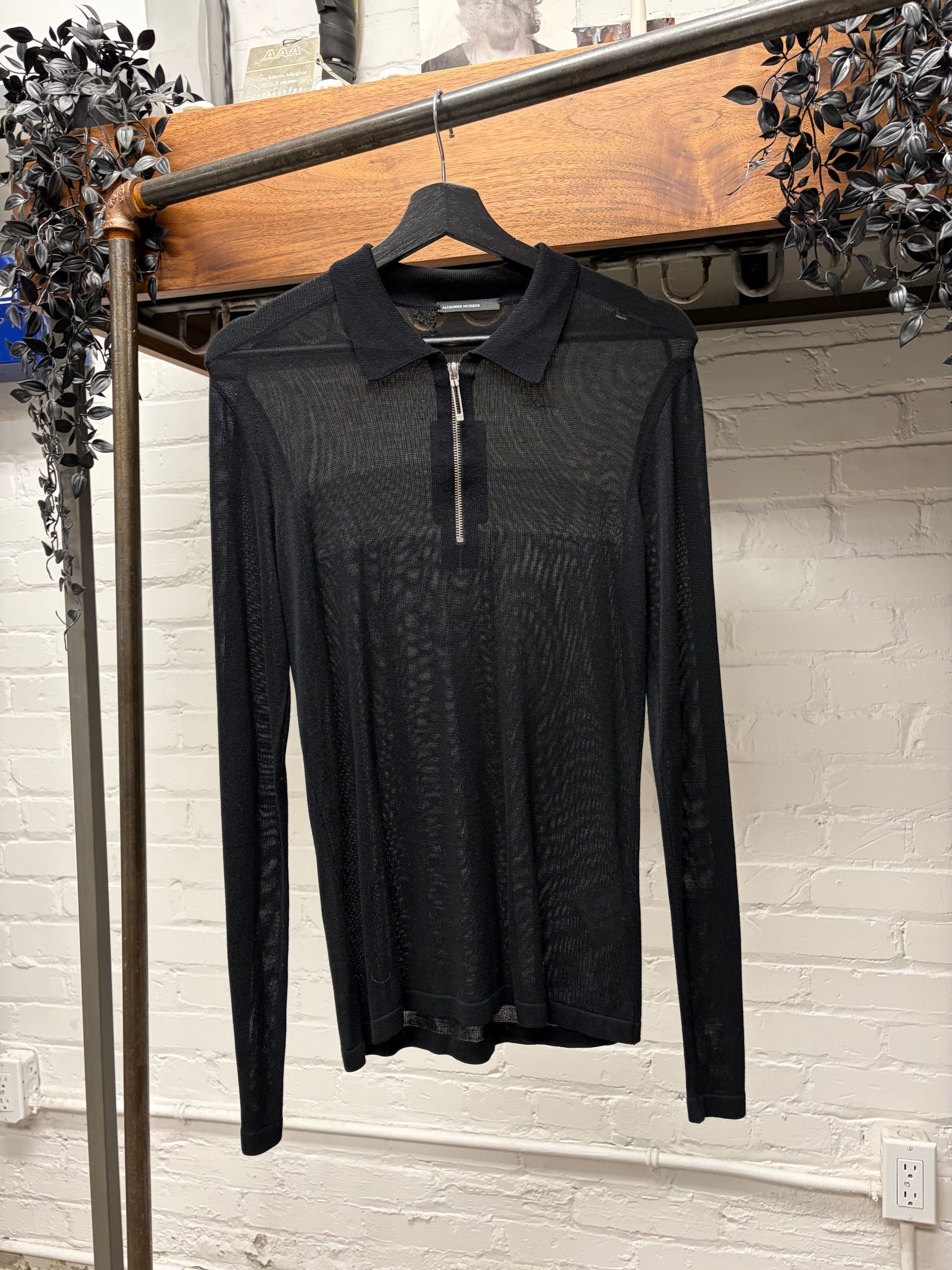 Alexander McQueen Alexander McQueen Sheer Quarter Zip Sweater Size US M / EU 48-50 / 2 - 1 Thumbnail