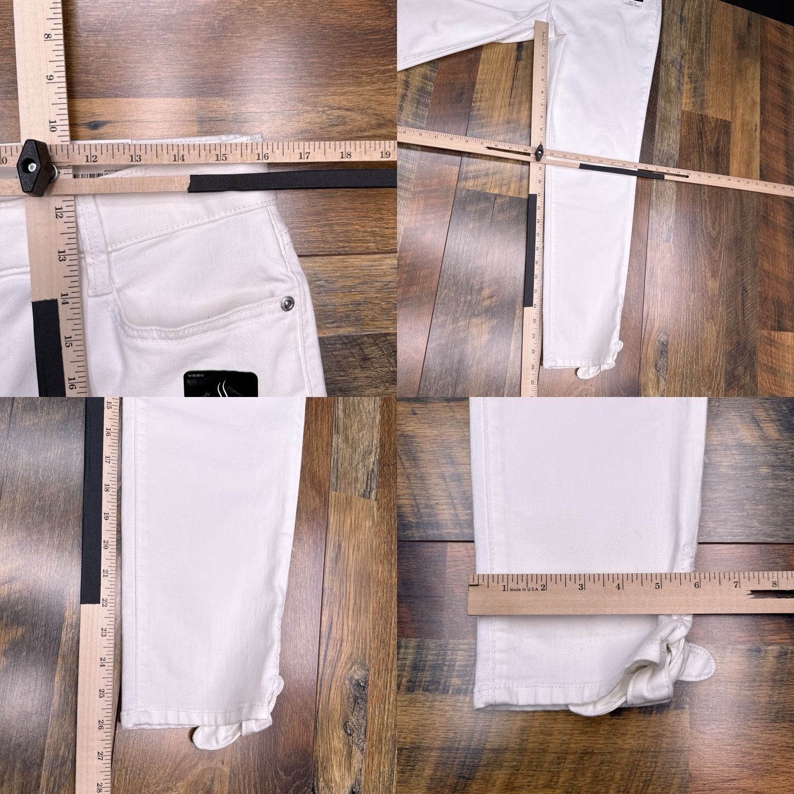 Vintage St Johns Bay Skinny Jeans Womens 12 White Mid Rise Stretch New Size 34" / US 12 / IT 48 - 9 Thumbnail