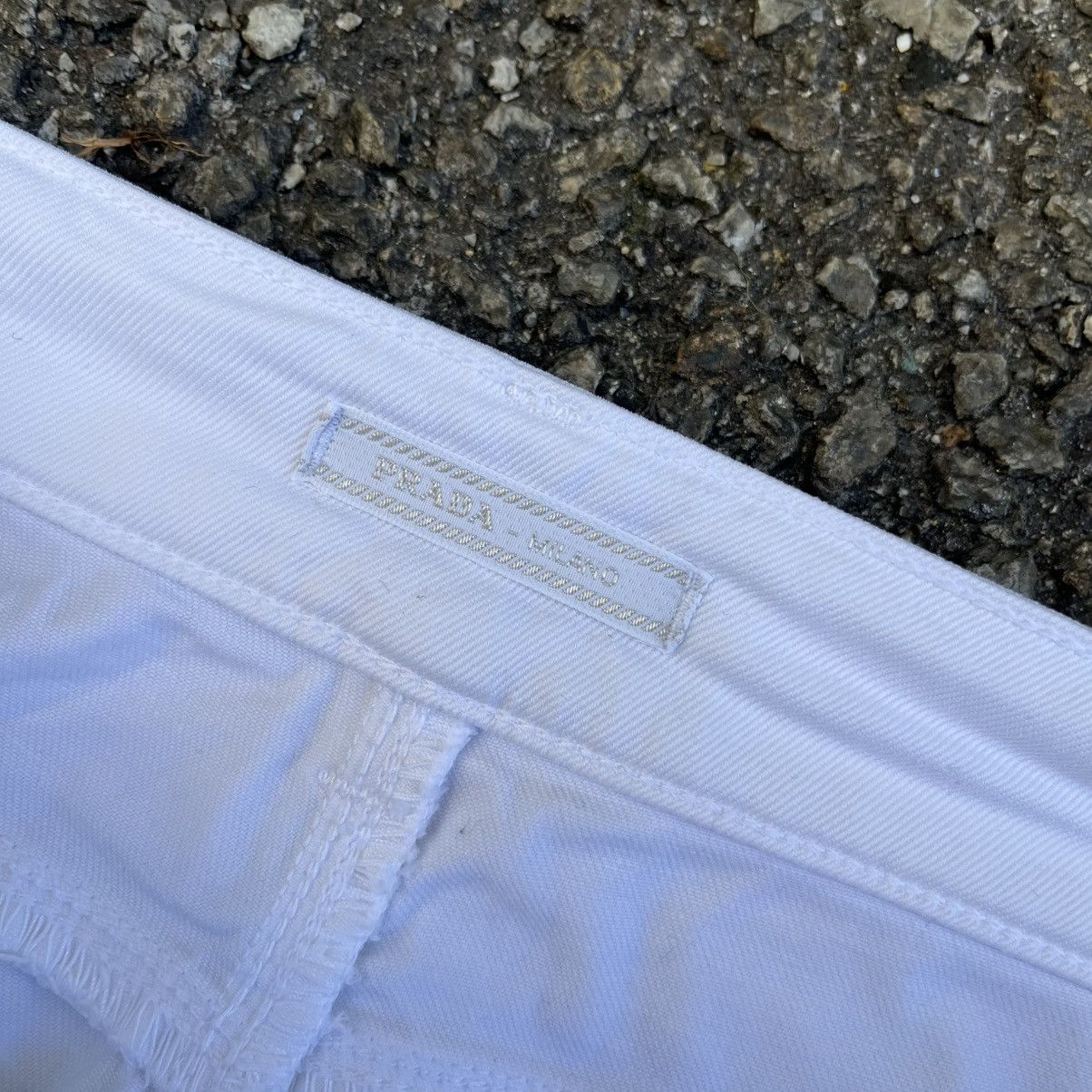 Prada PRADA CONTOUR FIT SLIM DENIM WHITE PANTS Size US 29 - 8 Thumbnail