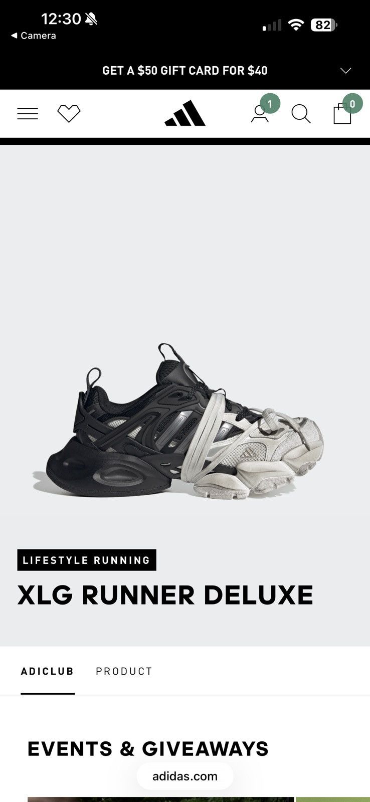 Adidas Adidas XLG Runner Deluxe 'White Black' (Read Description) Size US 9 / EU 42 - 15 Thumbnail