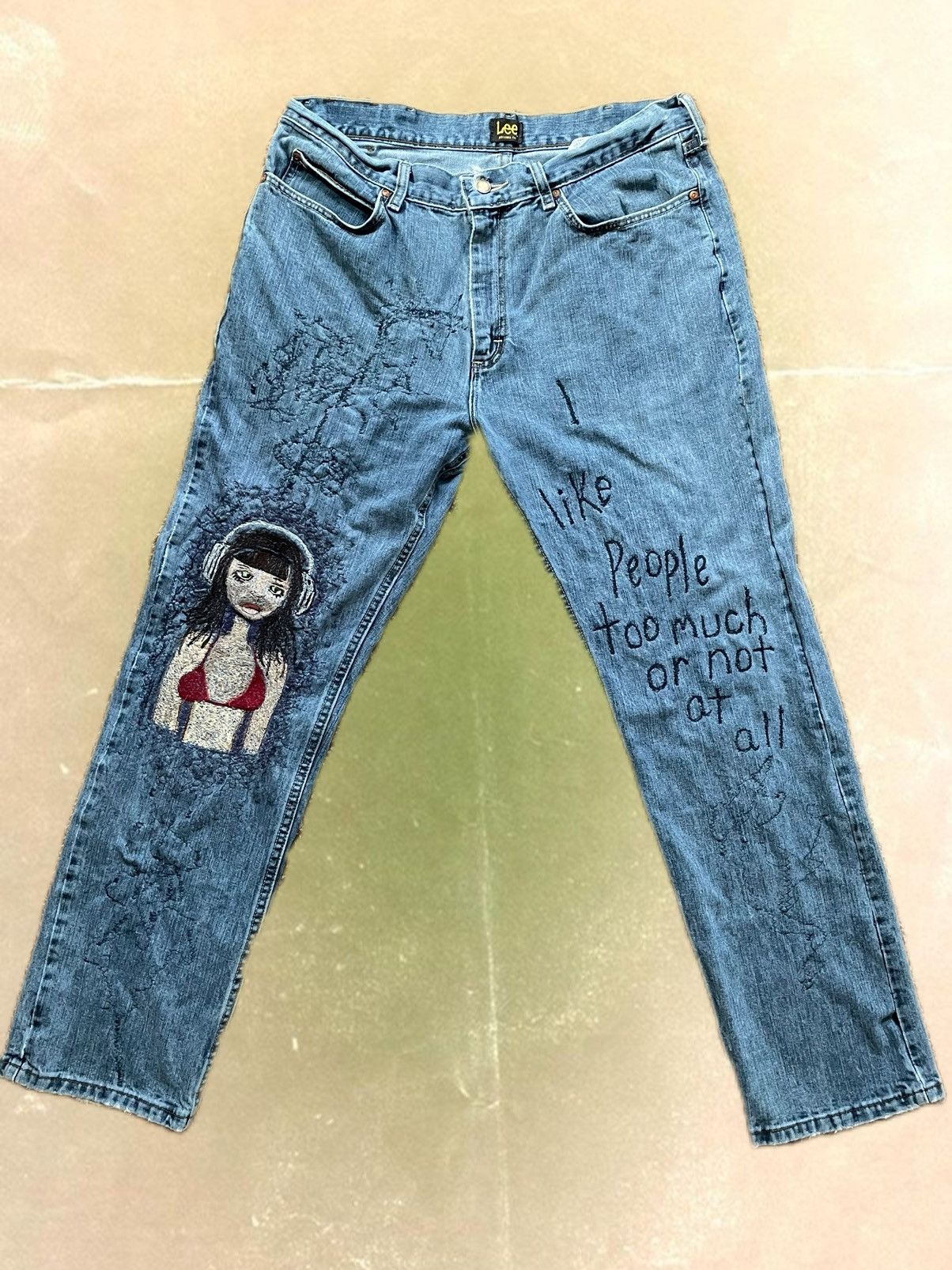 Handmade × Lee Custom Embroidered Vintage Denim Size US 36 / EU 52 - 1 Thumbnail