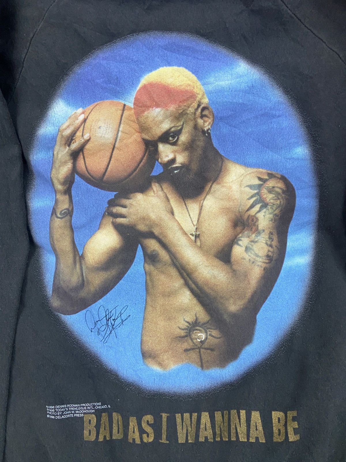 Vintage Dennis Rodman Rare 90s sweatshirt Size US M / EU 48-50 / 2 - 1 Thumbnail
