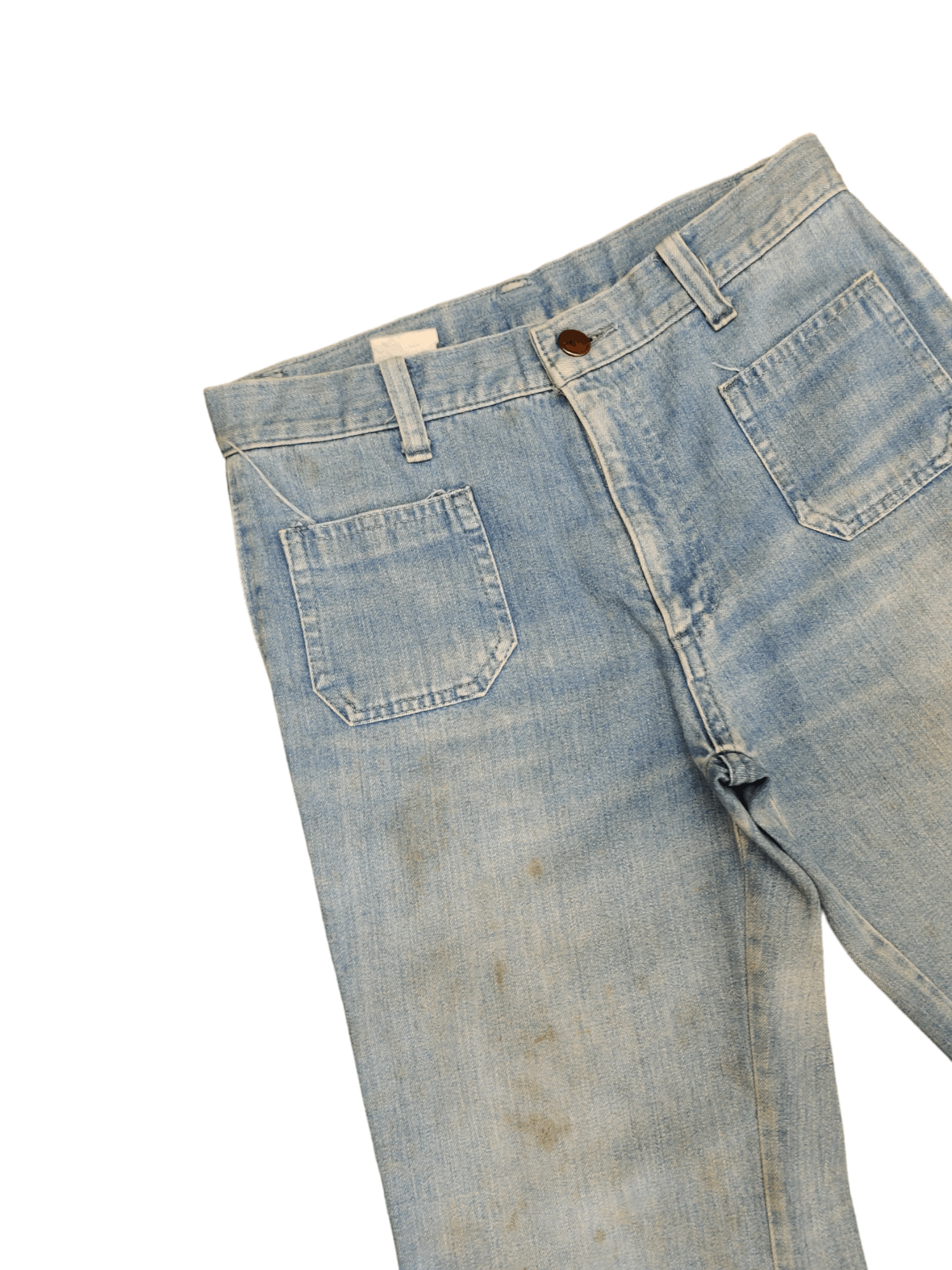 If Six Was Nine Flare Jeans Dirty Dusty Bell Bottom Boot Cut Y2k Goa Size US 27 - 5 Thumbnail