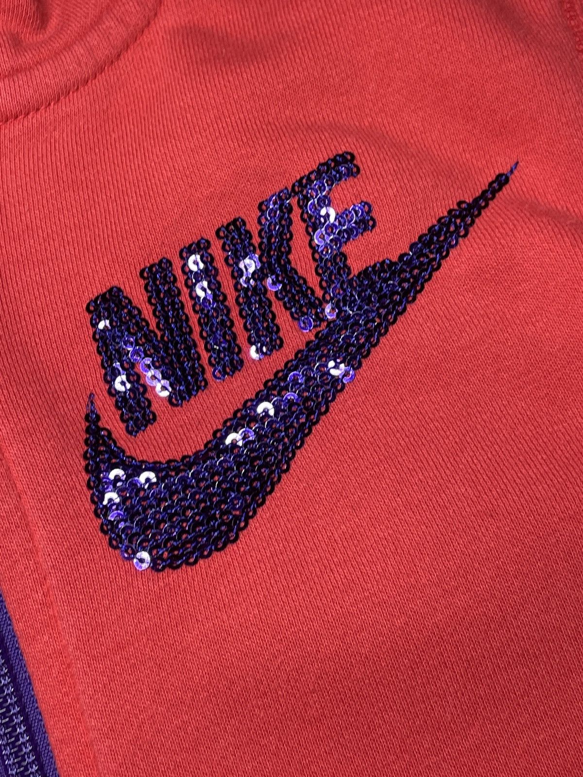 Nike RARE🔥Vintage Y2K Nike Hoodie Zip Spellout Shiny Hype Size XS / US 0-2 / IT 36-38 - 3 Thumbnail