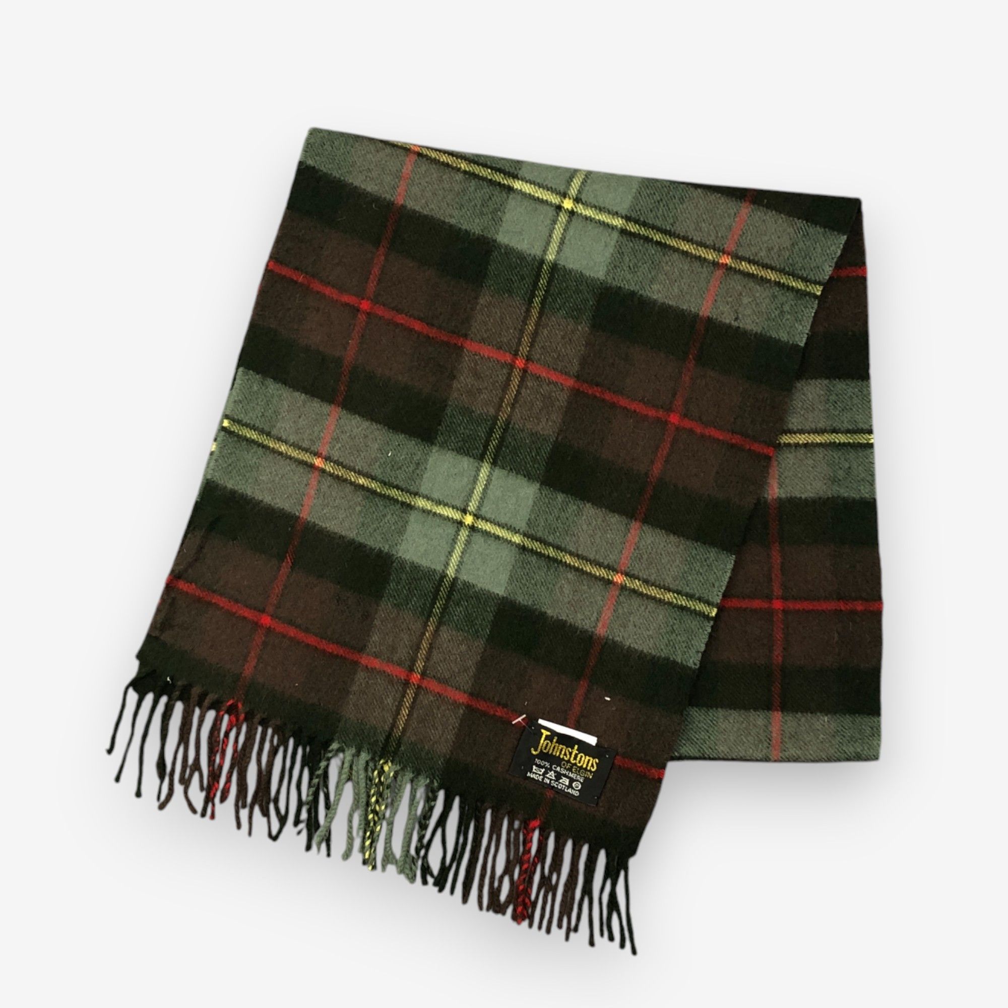 Johnstons Of Elgin Vintage Johnstons Scarf Muffler Wool Plaid Winter Scarves Size ONE SIZE - 3 Thumbnail
