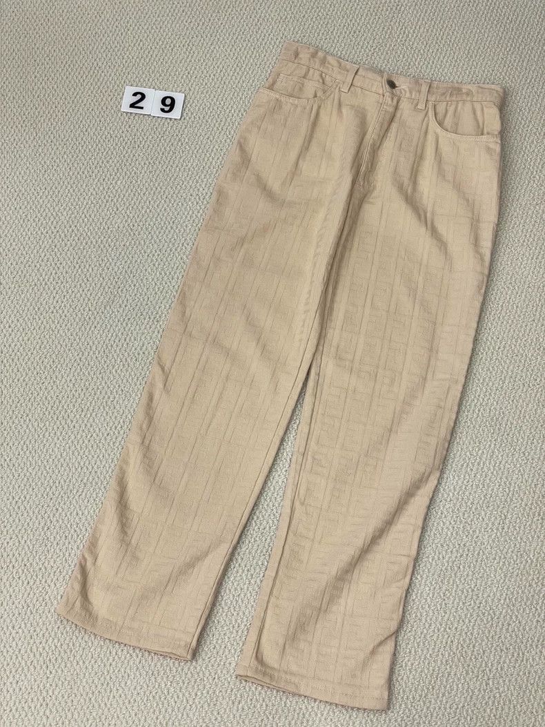 Fendi Fendi Beige All-over Print Casual Pants Size US 29 - 1 Thumbnail