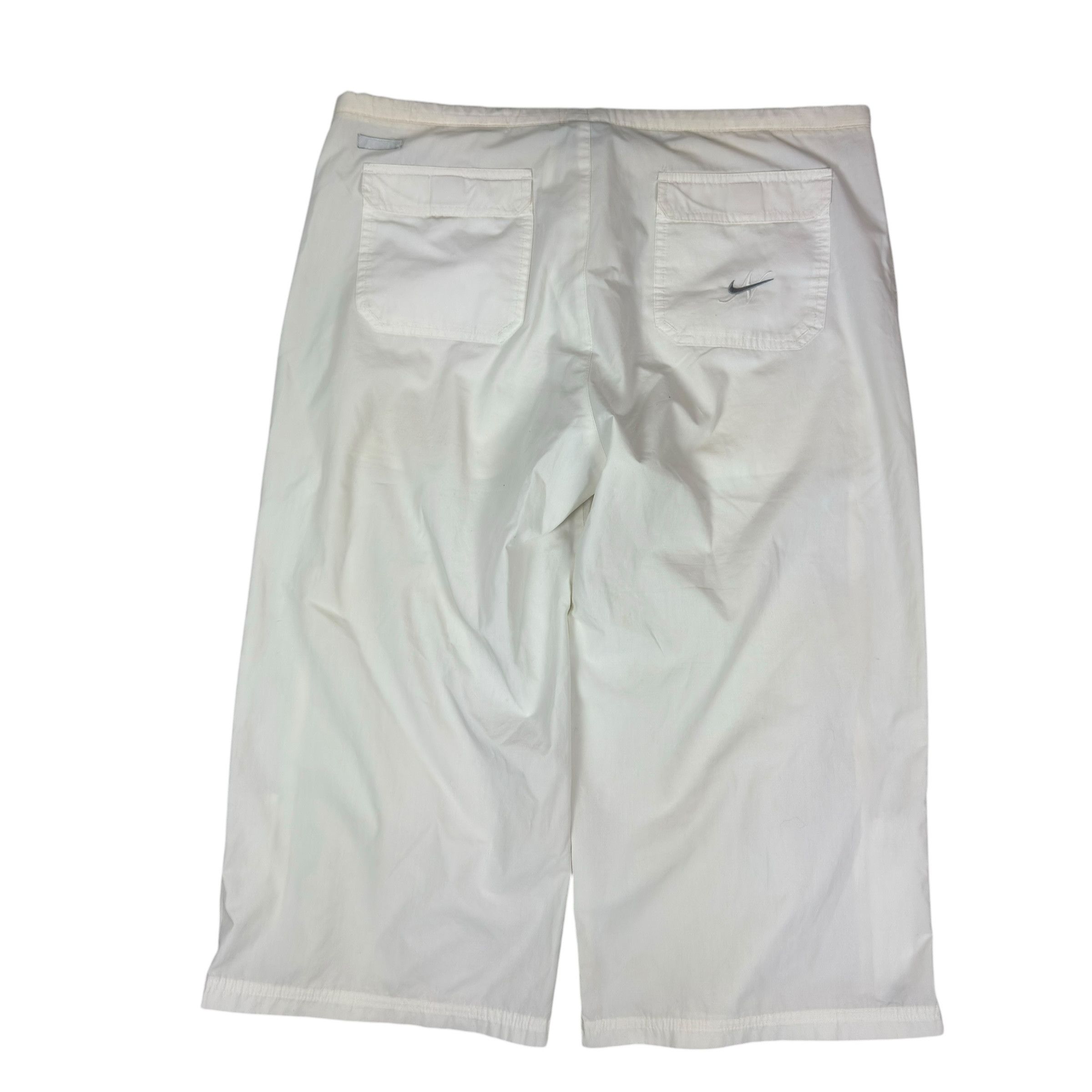 Nike × Vintage Nike Men's White Swoosh Pockets Athletic Sports Shorts Large Size US 30 / EU 46 - 6 Thumbnail