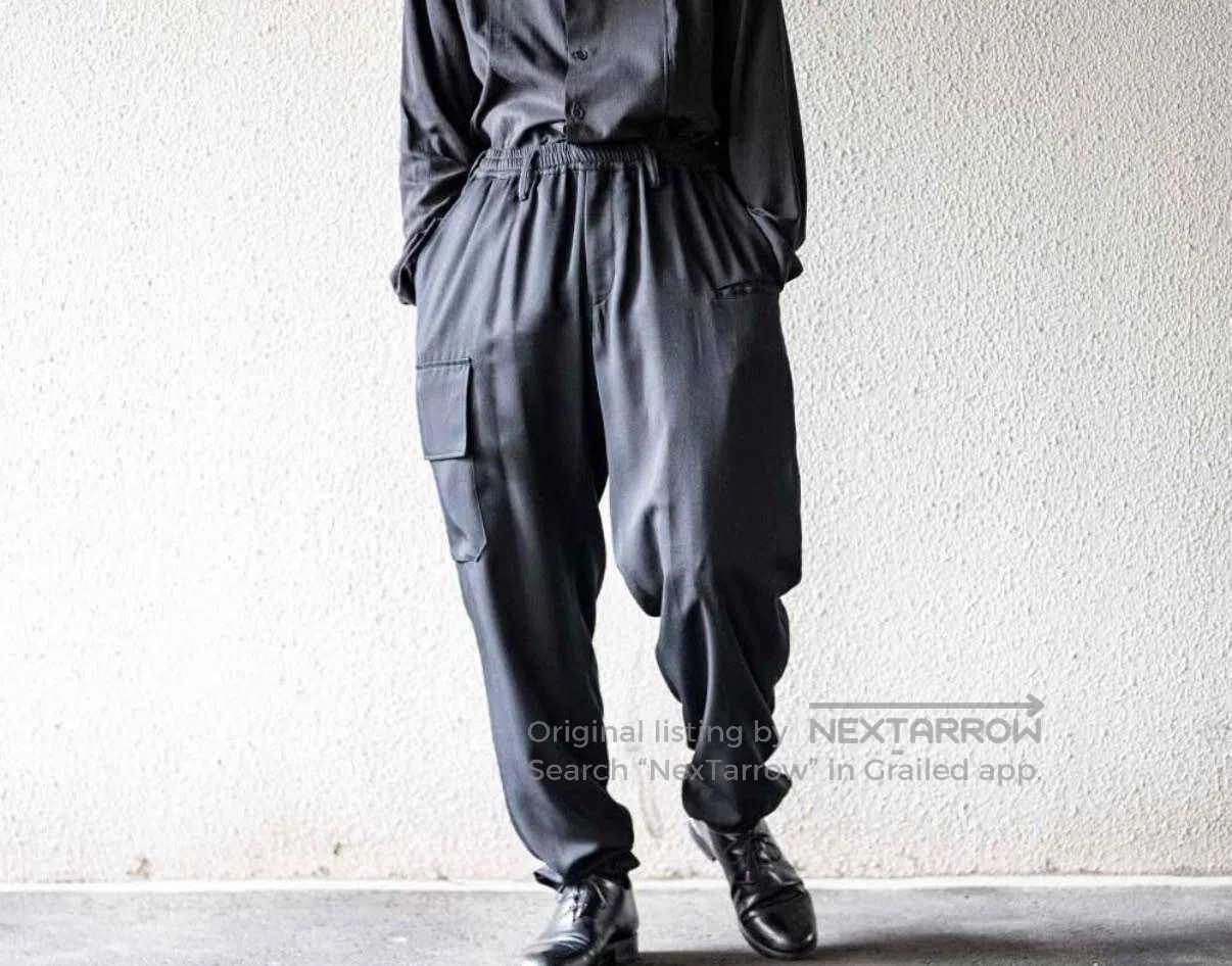 Yohji Yamamoto YOHJI YAMAMOTO size L Drawstring Wool Pants Size US 27 - 7 Thumbnail